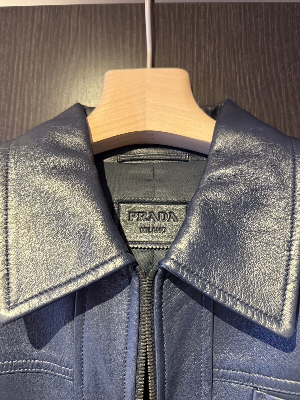 Prada Prada Leather Biker Jacket Size US L / EU 52-54 / 3 - 2 Thumbnail