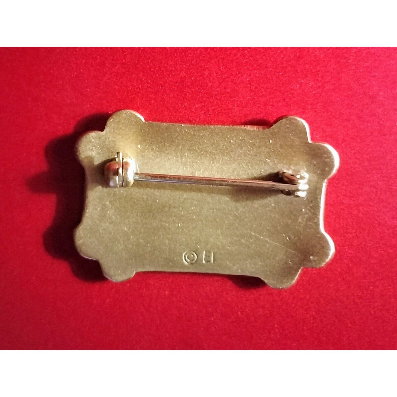 Vintage Vintage Cherub Scroll Pin Angels Black Gold Tone Signed EI B Size ONE SIZE - 11 Thumbnail