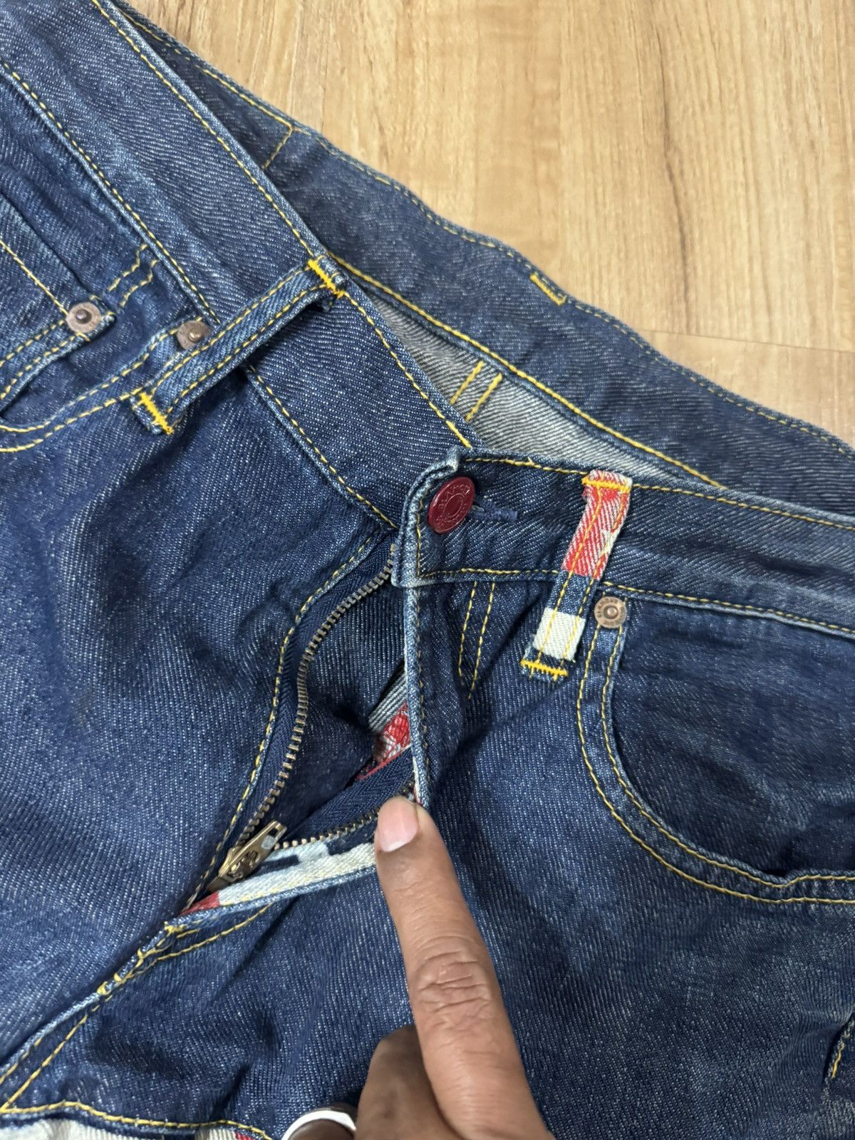 Hysteric Glamour HYSTERIC GLAMOUR PATCHWORKS HAGI US BANNER JEANS Size 29" - 2 Thumbnail
