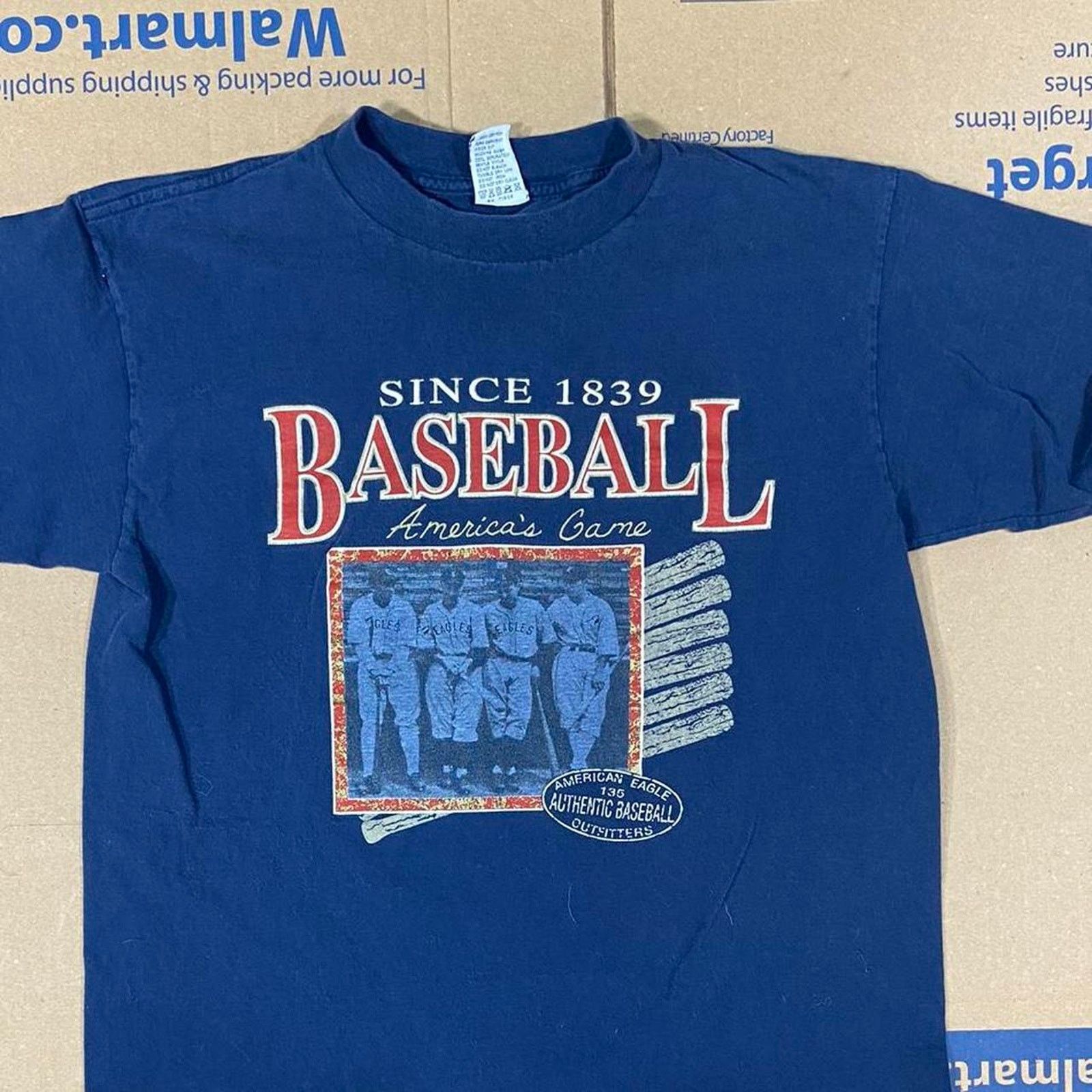 Disney 90s navy baseball tee shirt Size US M / EU 48-50 / 2 - 4 Thumbnail
