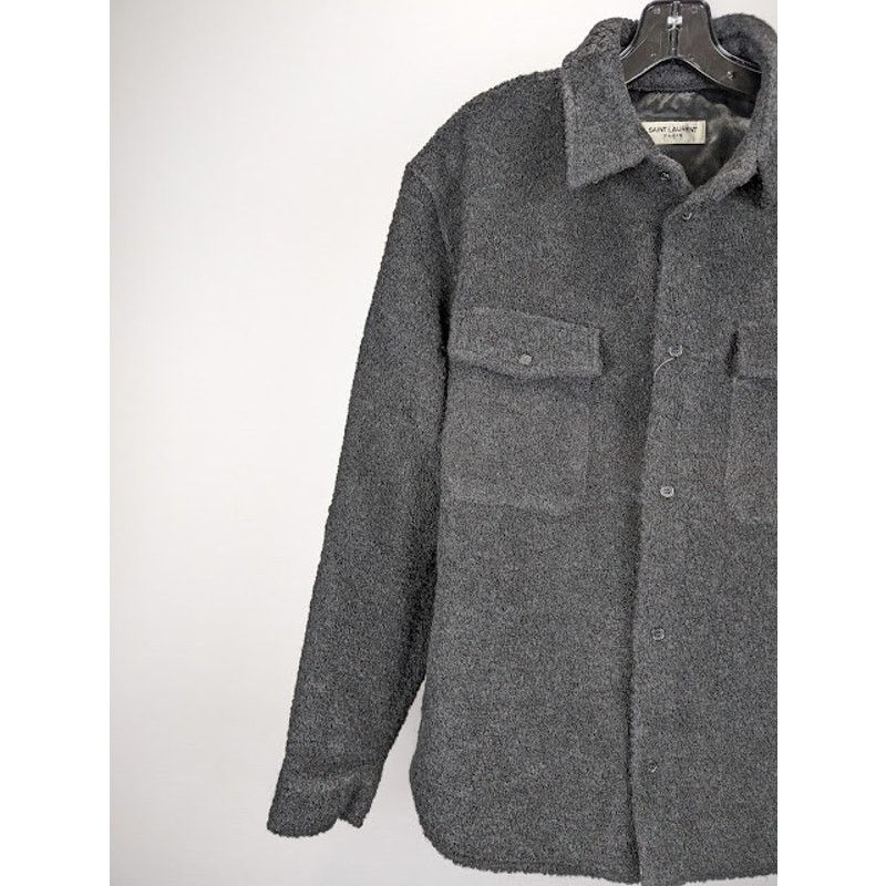 Saint Laurent Paris o1rshd1 Q:2 / Wool Shirt OverShirt in Black Size US M / EU 48-50 / 2 - 5 Thumbnail