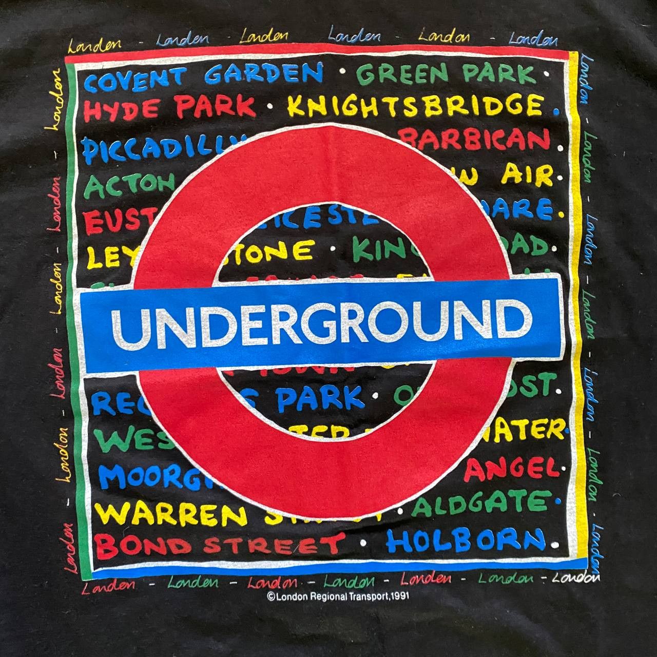 Other VINTAGE 90S LONDON UNDERGROUND STREETWEAR CULTURE Tee 295 Size US L / EU 52-54 / 3 - 2 Thumbnail