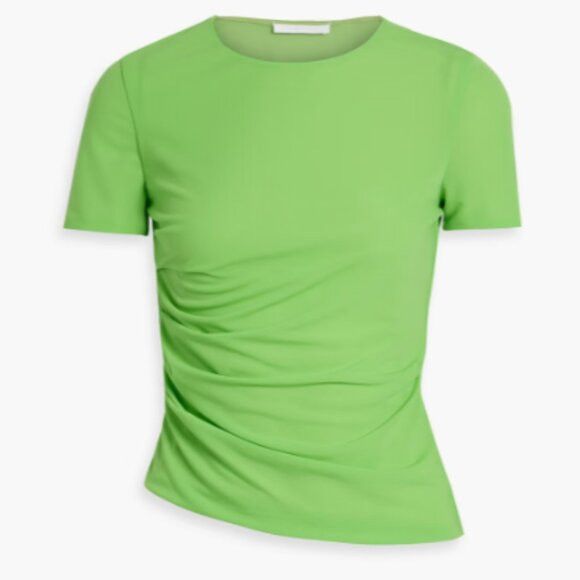 Helmut Lang Helmut Lang Green Ruched T-shirt - S/M, Reversible Size M / US 6-8 / IT 42-44 - 1 Thumbnail