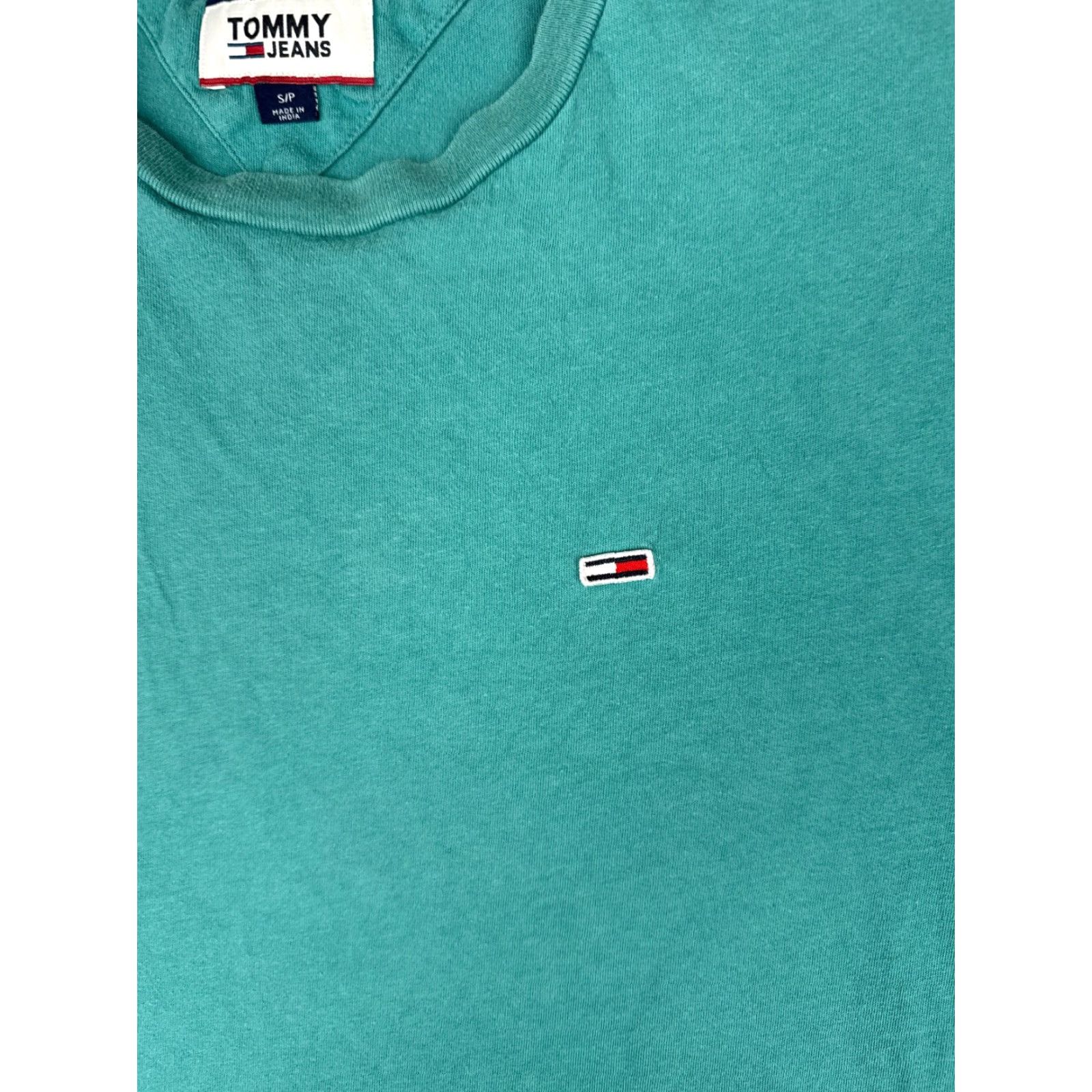 Tommy Hilfiger Tommy Hilfiger Jeans Shirt Adult Small Blue Short Sleeve Crew Neck 100% Cotton Size US S / EU 44-46 / 1 - 6 Thumbnail