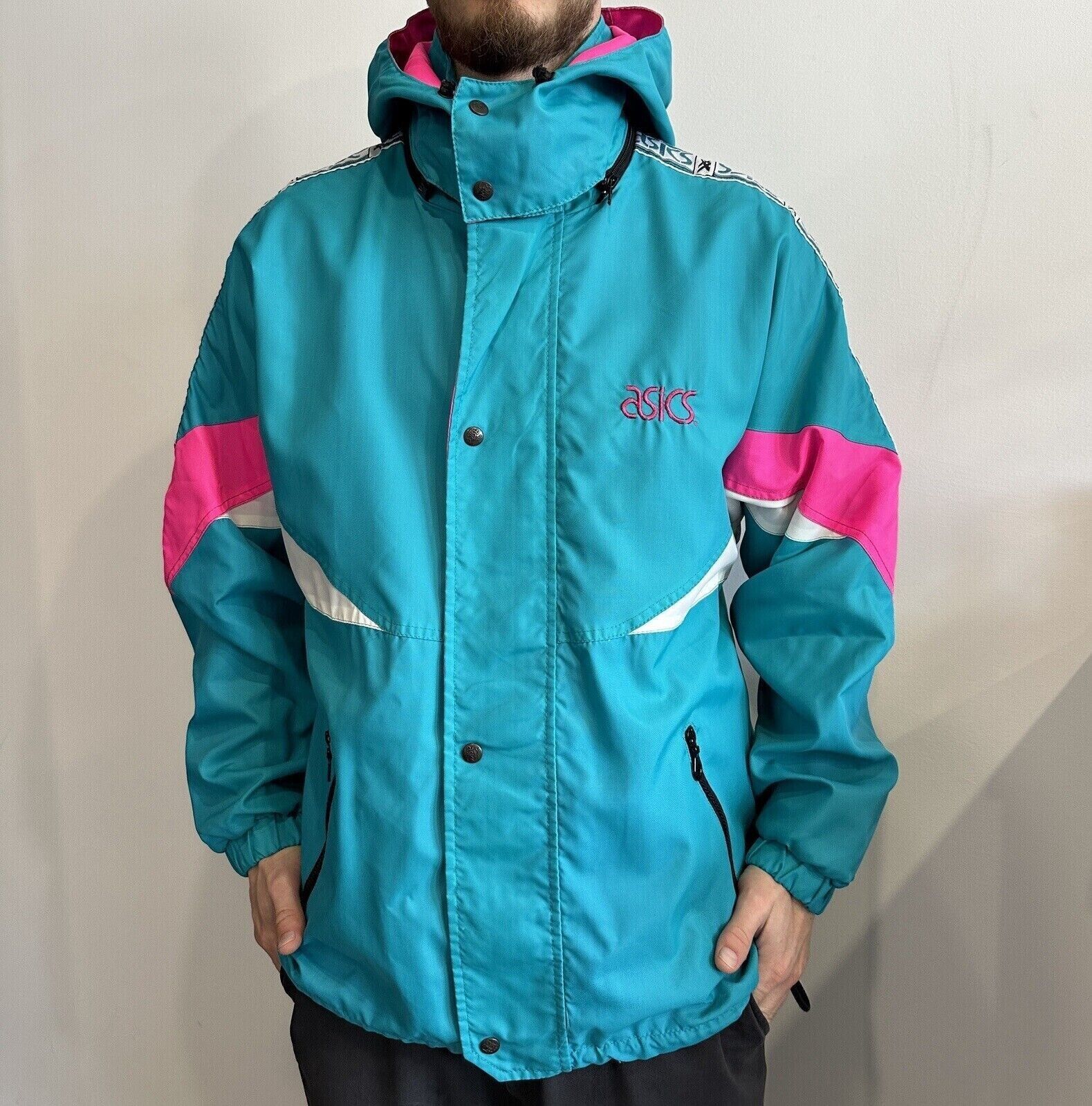 Asics VINTAGE ASICS JACKET MENS NYLON 1990s Italy 90s BLOKE RAVE Size US S / EU 44-46 / 1 - 1 Thumbnail