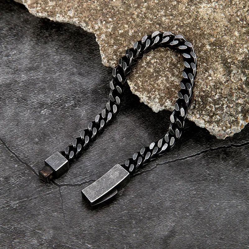 Other Punk Retro Link Chain Bracelet Square Magnet Gift For Him Size ONE SIZE - 2 Thumbnail