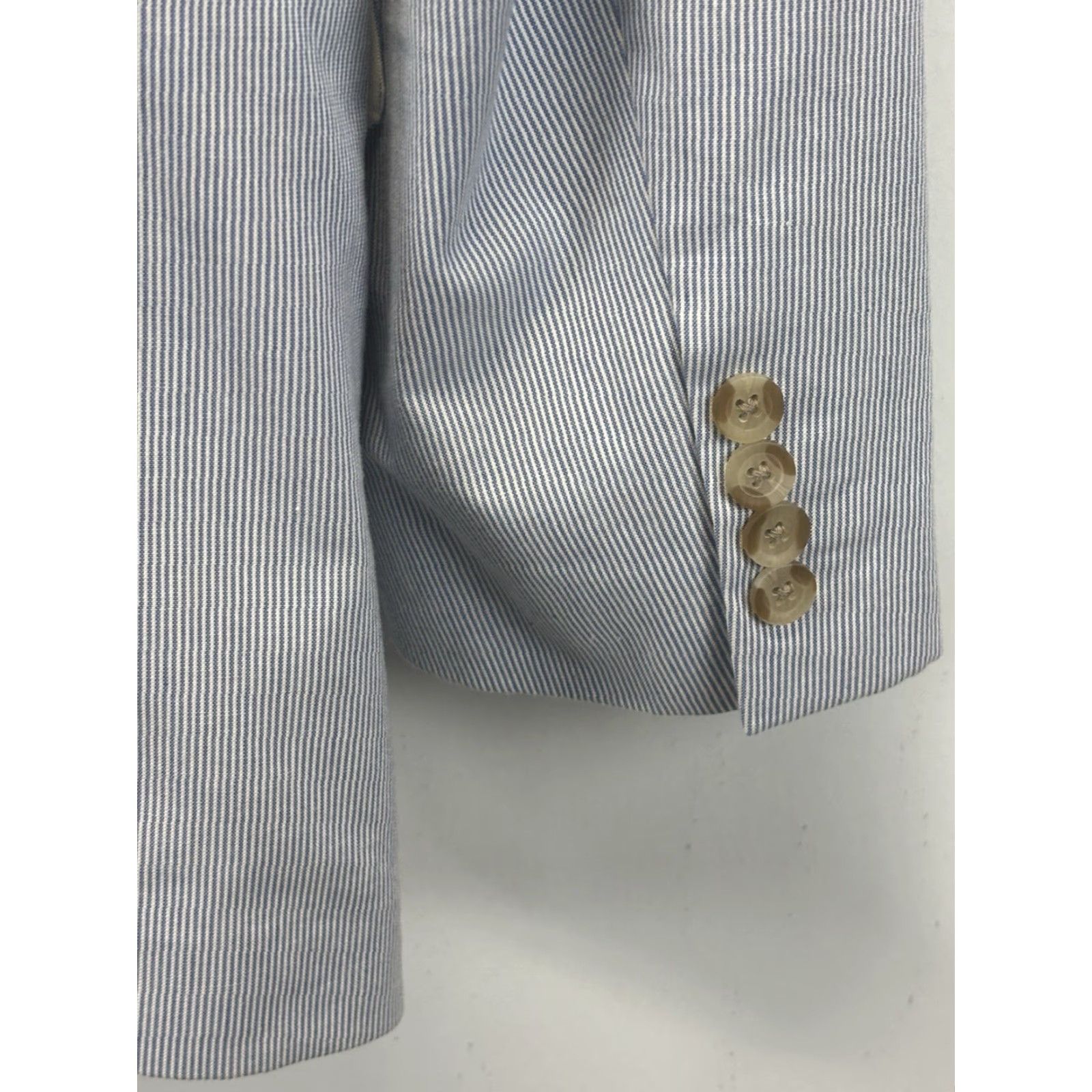 Charter Club Charter Club Blazer Sport Coat Men’s 44L Blue White Seersucker Preppy Yacht Size 44R - 4 Thumbnail