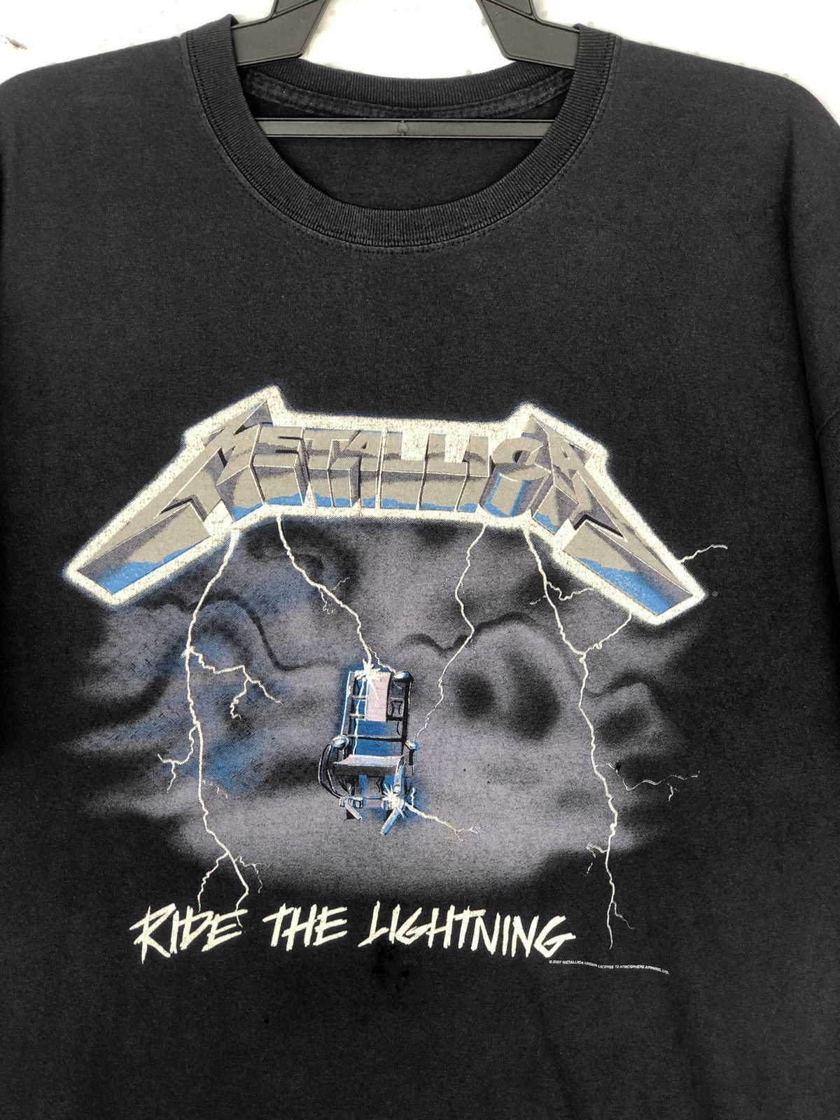 Metallica Distressed Vintage Metallica Ride The Lightning Size US XL / EU 56 / 4 - 3 Thumbnail