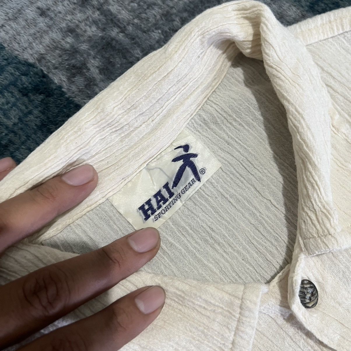 Issey Miyake 1990s Hai Sporting Gear - Crinkle Seersucker Shirt Size US M / EU 48-50 / 2 - 4 Thumbnail