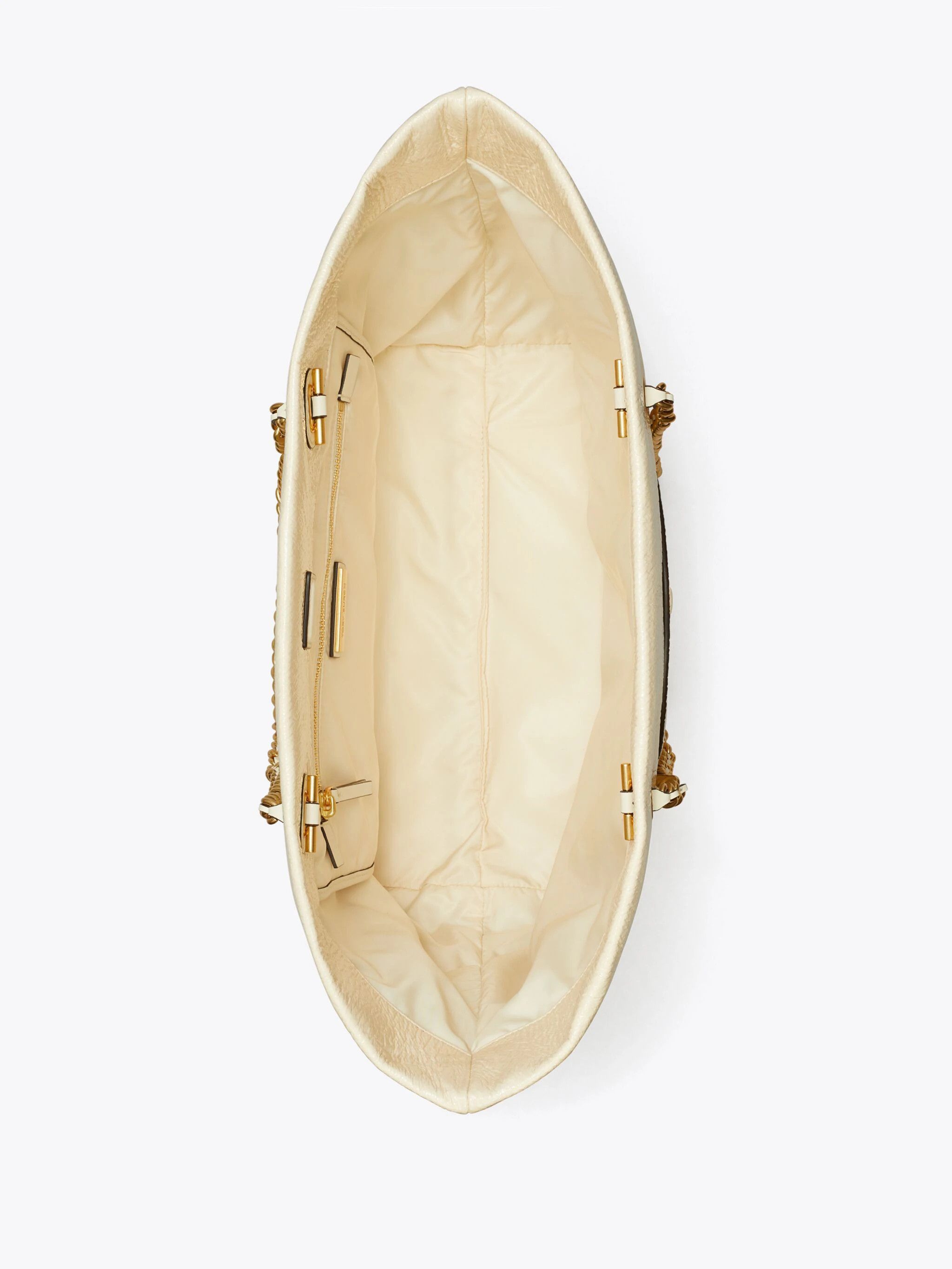 Tory Burch o1s22i1n1024 Size: OS / Crinkled Ella Shopping Bag in Ivory Size ONE SIZE - 6 Thumbnail