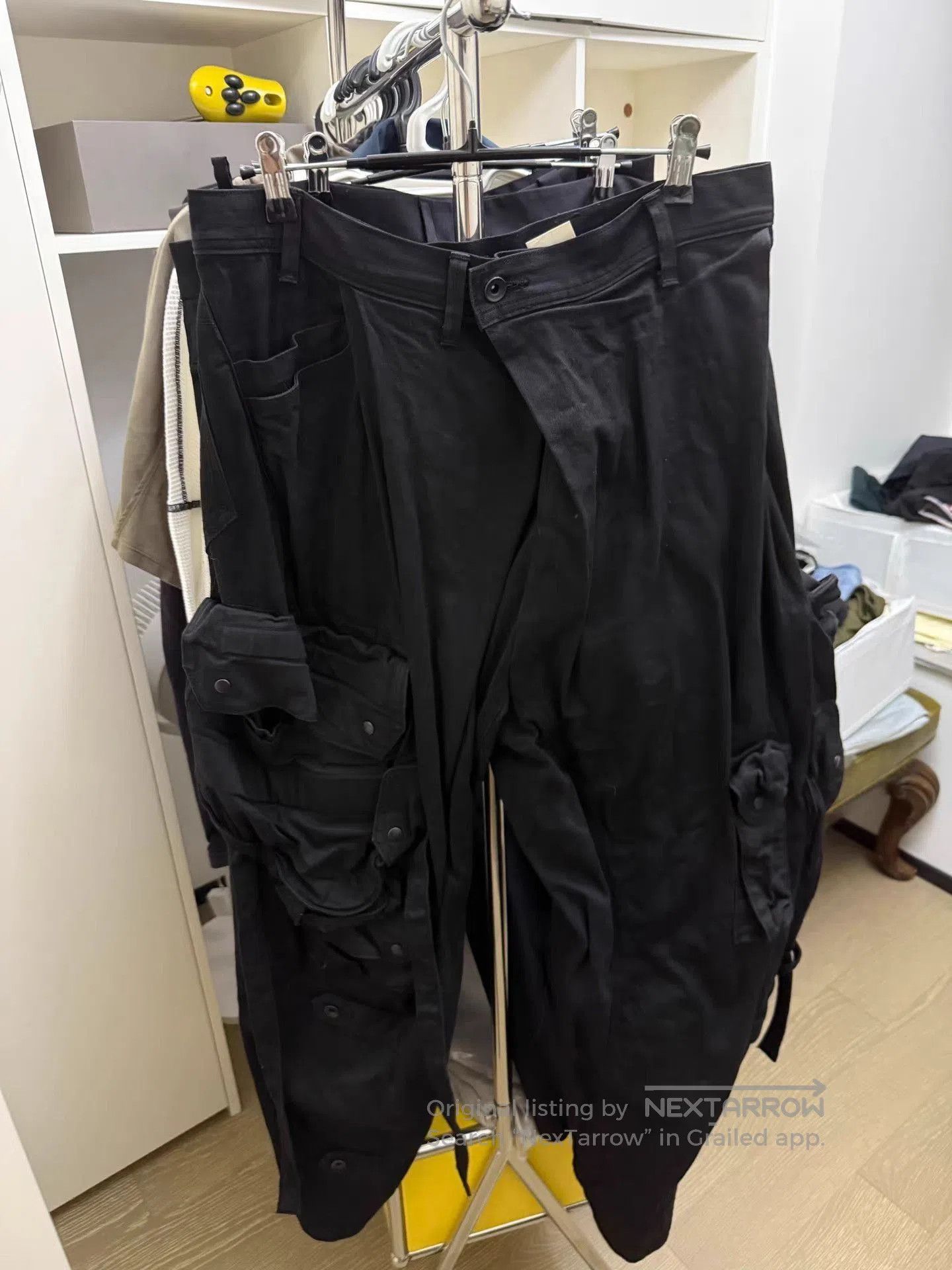 Julius Black Cargo Pants with Multiple Utility Pockets. Size US 32 / EU 48 - 1 Thumbnail
