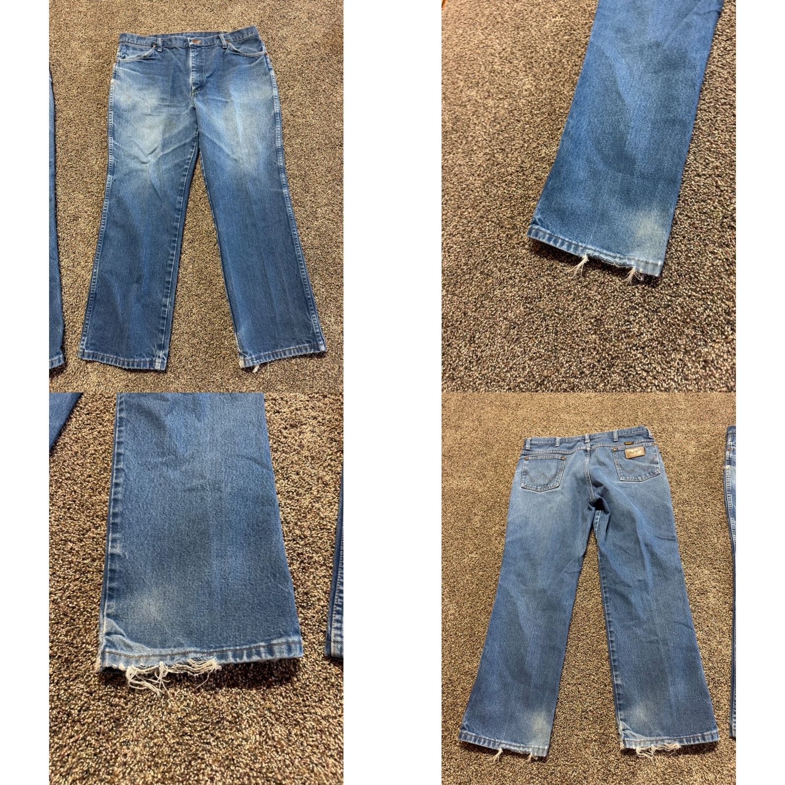 Wrangler Wrangler 936 Jeans 38 Blue Denim Bootcut Distressed 38x29 Men Pan 5-Pocket Wrangler 936 Bootcut Jeans Size 38 Mens Regular Blue Denim Distressed Jeans Size US 38 / EU 54 - 8 Thumbnail