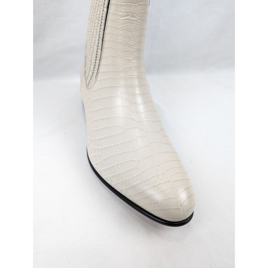 Tom Ford o1rshd1 Alligator-embossed Leather Boots in Ivory Size US 12 / EU 45 - 5 Thumbnail