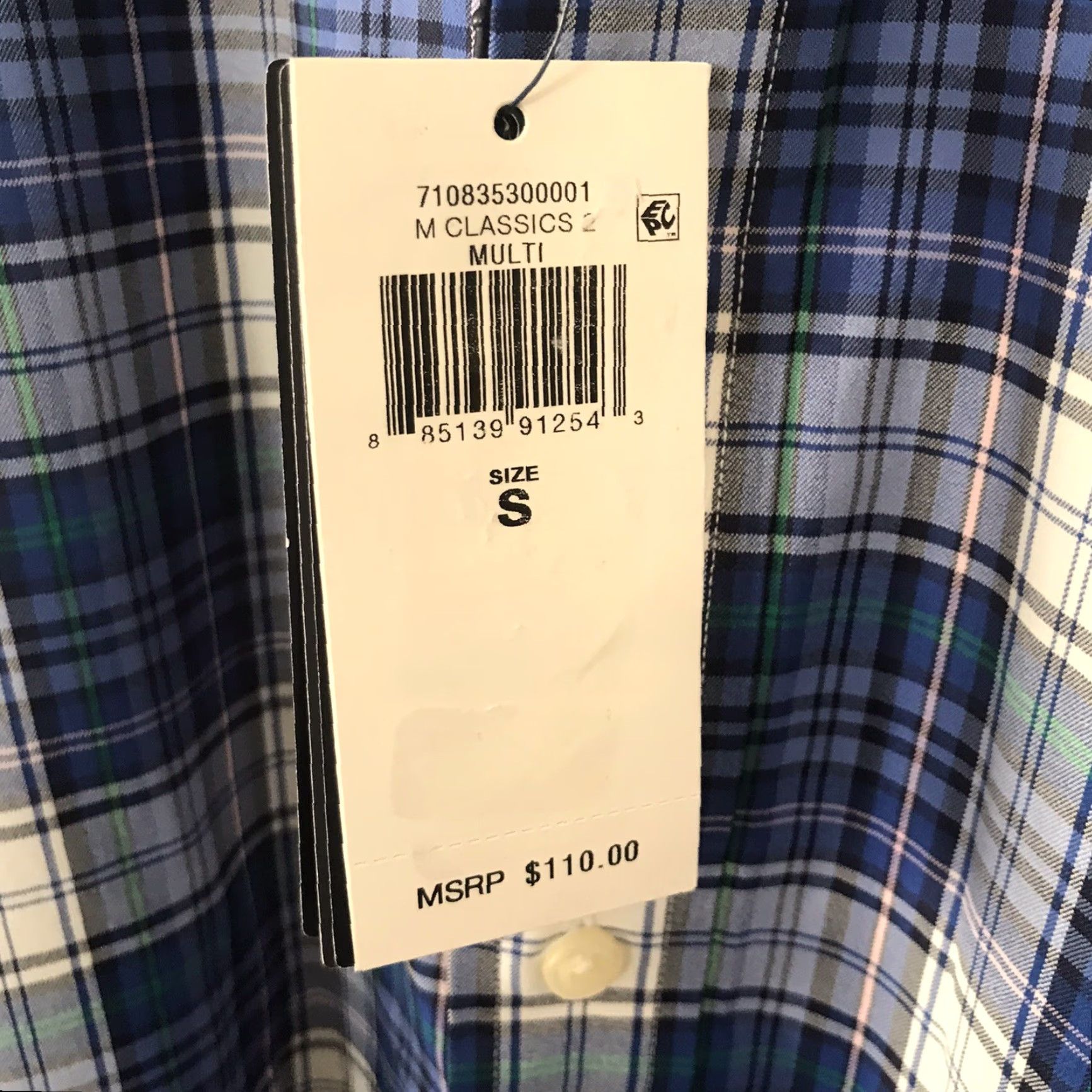 Ralph Lauren Ralph Lauren Performance Shirt Mens Small Nylon Stretch Blue Plaid Wicking 10 Size US S / EU 44-46 / 1 - 6 Thumbnail