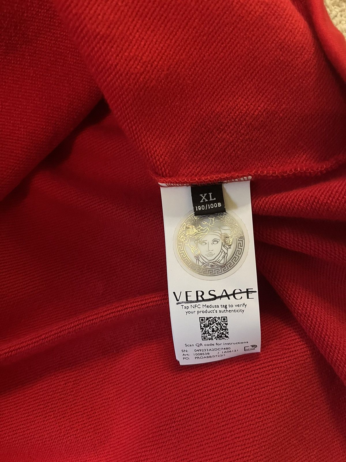 Versace Versace Baroque Crystal Grid Hoodie Size US XL / EU 56 / 4 - 6 Thumbnail