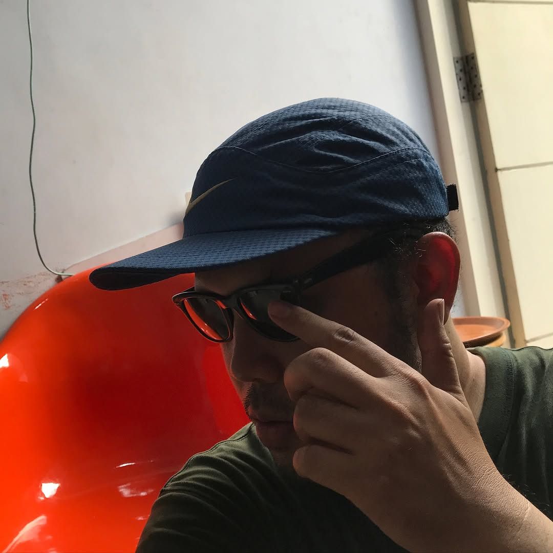 Nike × Vintage Vintage 90s Nike Tailwind Hat Light Blue Tennis Running Size ONE SIZE - 9 Thumbnail