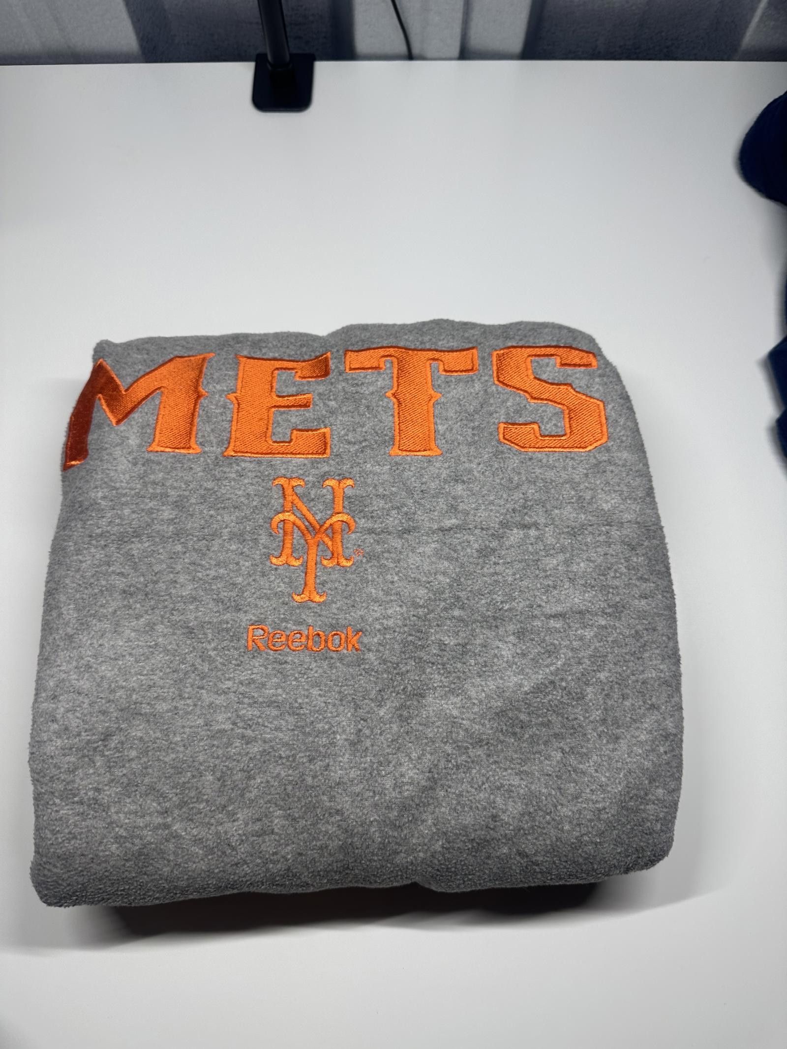 Reebok Reebok New York Mets Quarter-Zip Pullover Sweatshirt - Gray Size US L / EU 52-54 / 3 - 7 Thumbnail