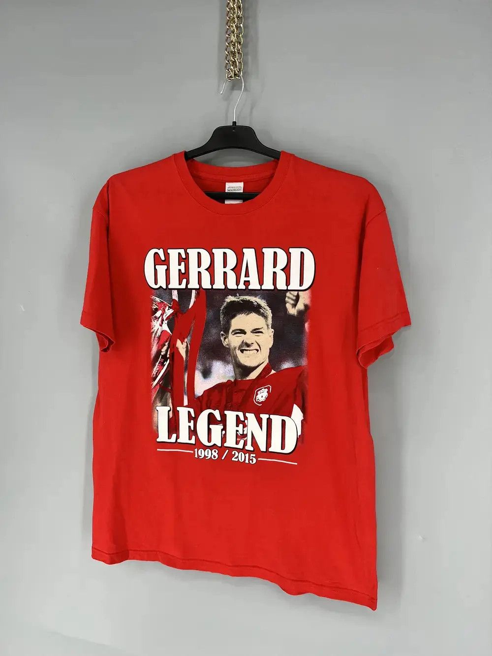 Vintage 00s Steven Gerrard Liverpool Shirt Vintage Football Jersey Size US L / EU 52-54 / 3 - 3 Thumbnail