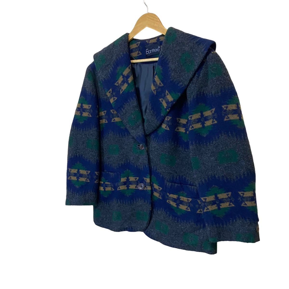 Japanese Brand Elanfrere Navajo Native Wool Jacket Size US M / EU 48-50 / 2 - 3 Thumbnail