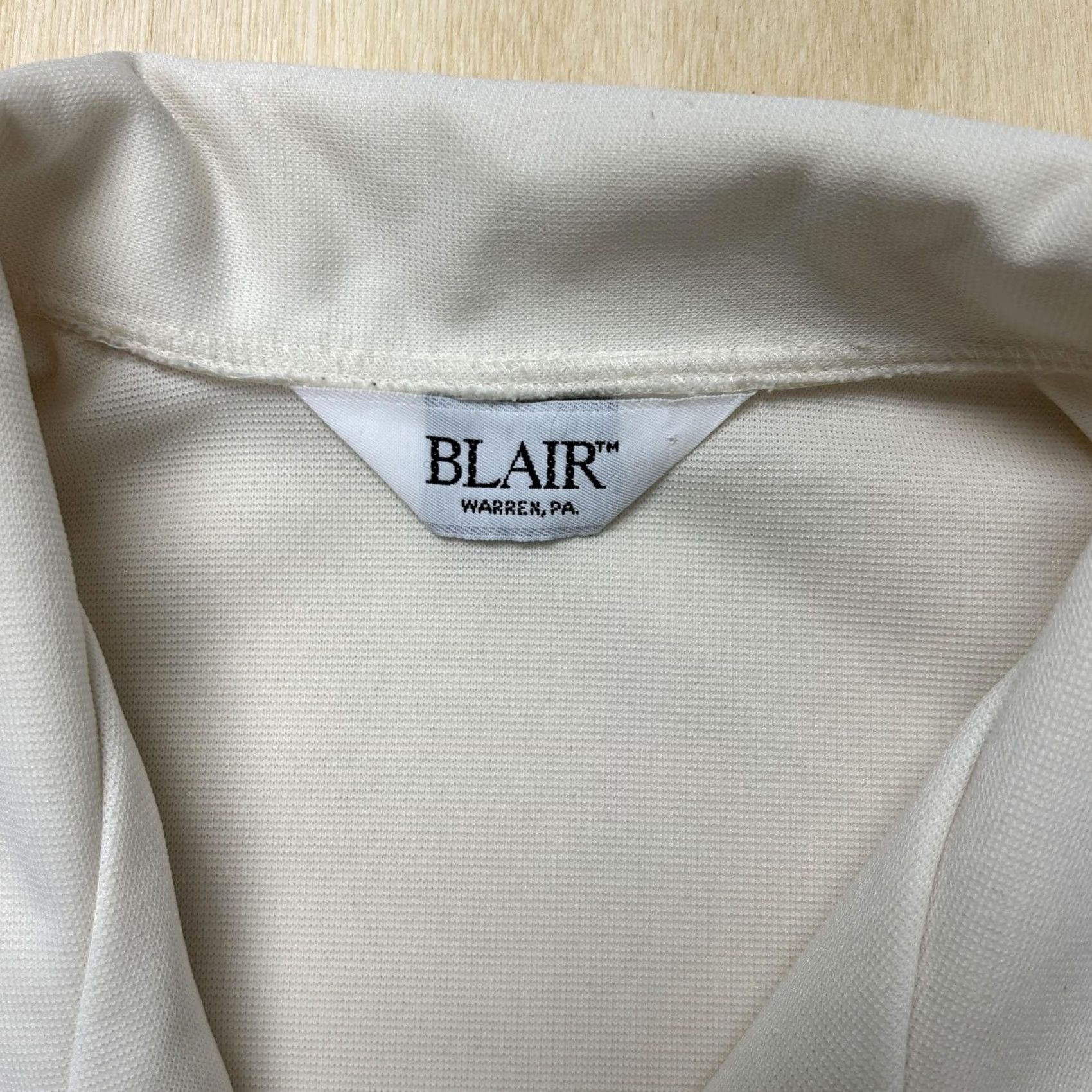 Blair Blair Blazer Jacket Womens L White Knit Open Front Pockets Unlined Casual Size L / US 10 / IT 46 - 2 Thumbnail