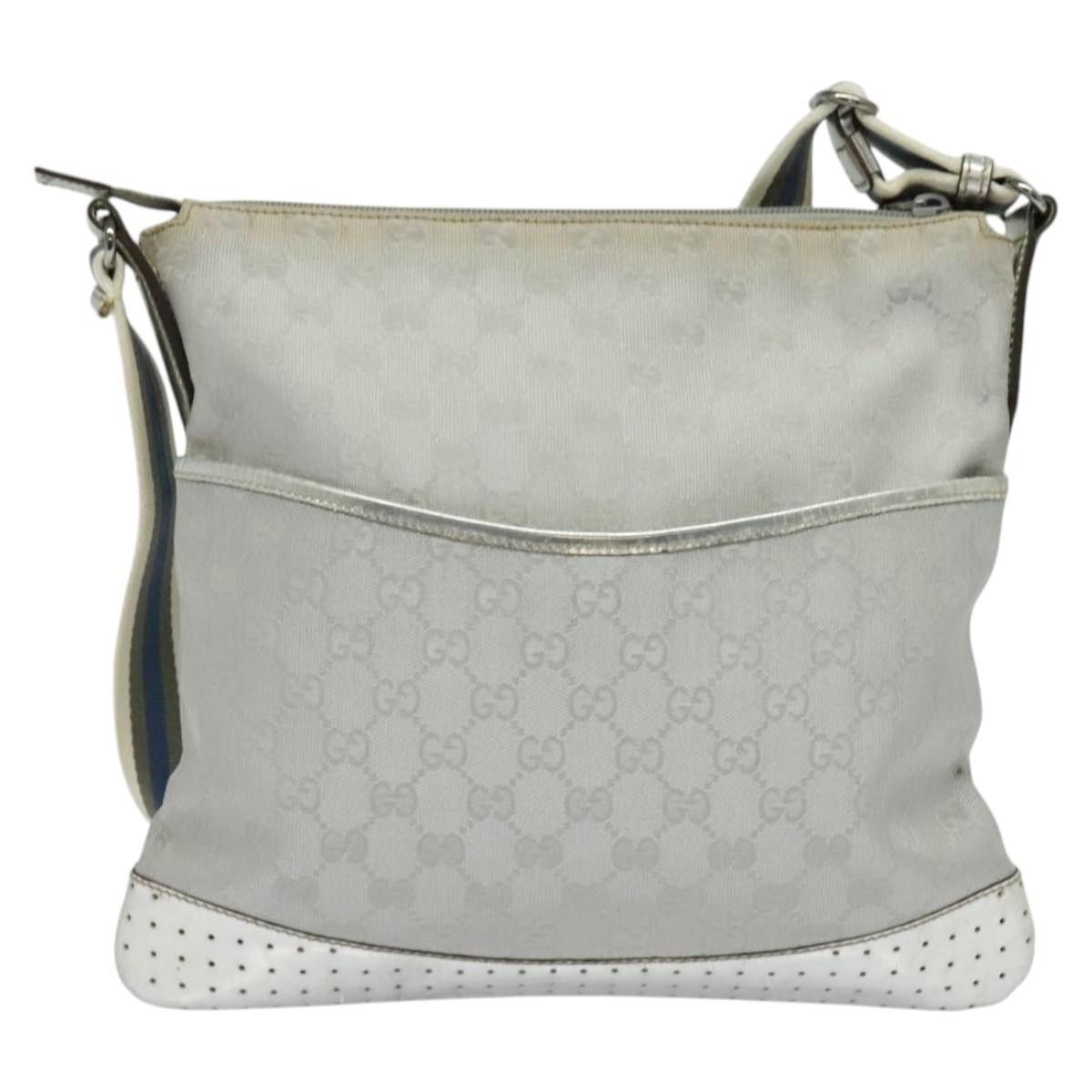 Gucci GUCCI GG Canvas Shoulder Bag Silver Size ONE SIZE - 2 Thumbnail