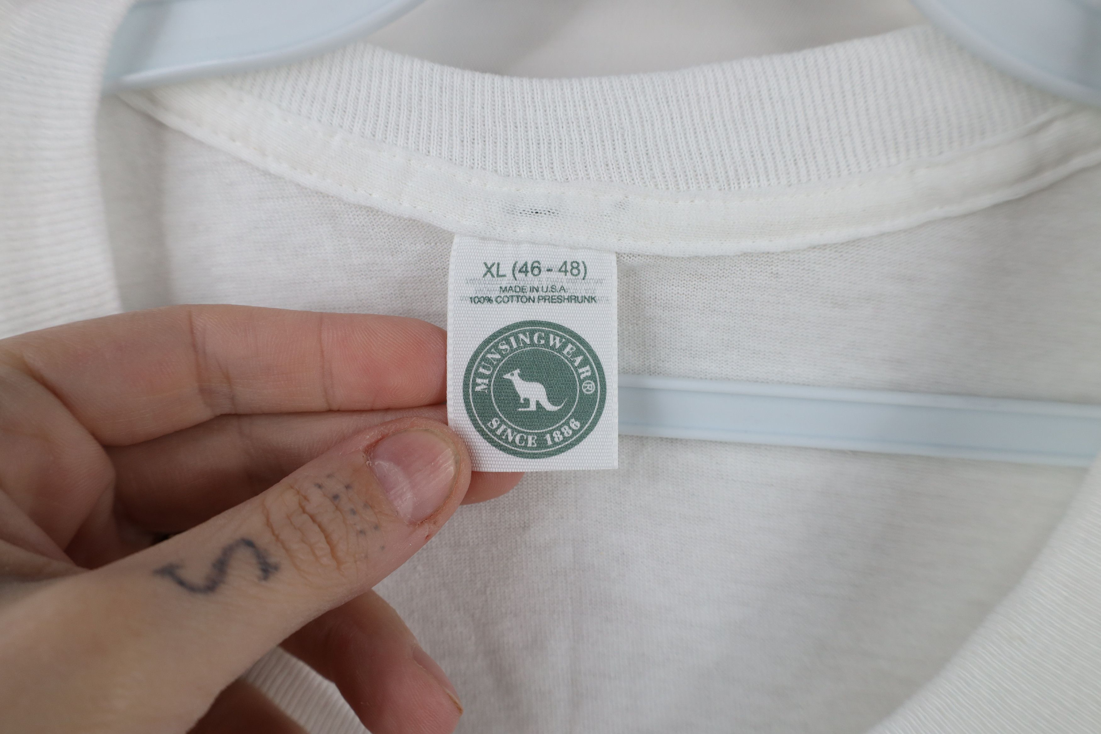 Vintage Vintage 90s Streetwear Short Sleeve T-Shirt White Cotton USA Size US XL / EU 56 / 4 - 7 Thumbnail