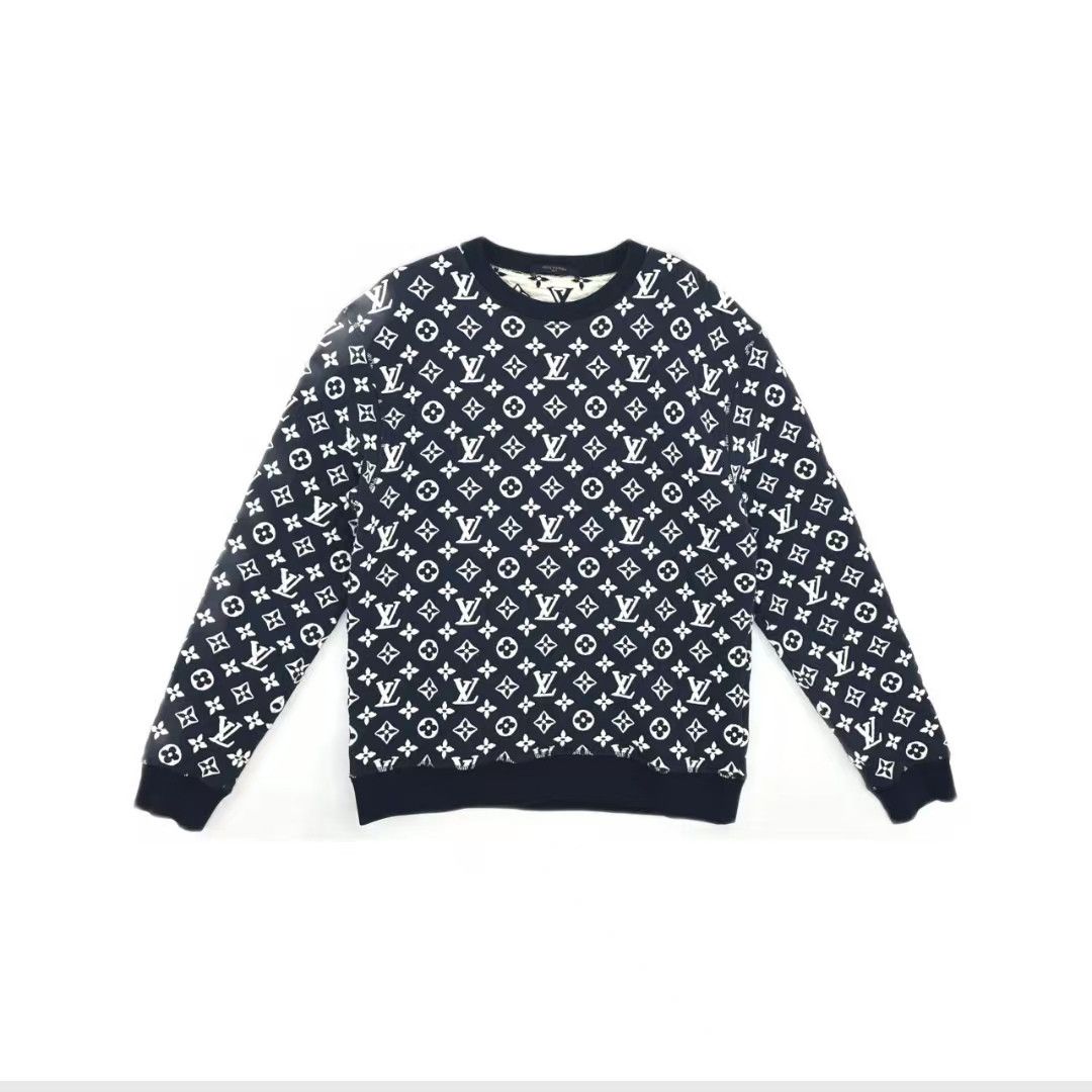 Louis Vuitton blue patterned crew neck sweatshirt from louis vuitton-yw Size US M / EU 48-50 / 2 - 1 Thumbnail