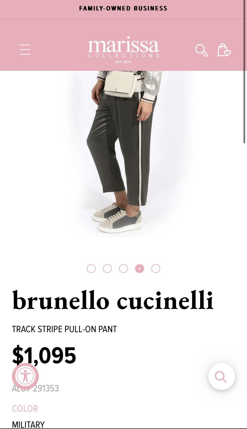Brunello Cucinelli Brunello Cucinelli Track Stripe Pull-On Silk Pant Size 30" / US 8 / IT 44 - 22 Thumbnail
