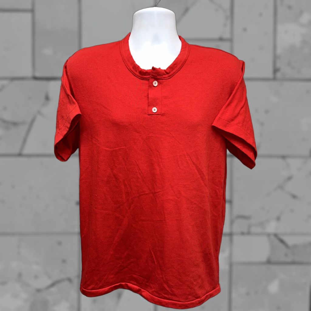Vintage VINTAGE Letrell Sporte T-Shirt Henley Red XL Mens United States Cotton Blend Size US XL / EU 56 / 4 - 1 Thumbnail