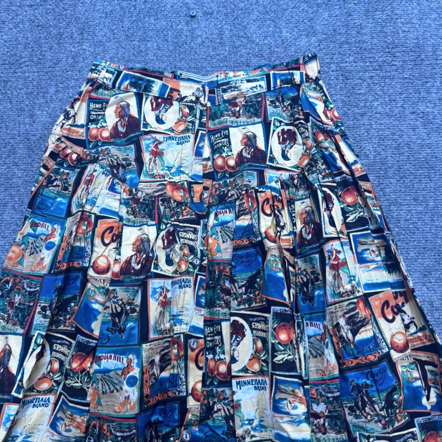 Vintage VINTAGE 80s R.D midi-length Skirt Women's M Western Novelty Print Made In USA Skirt Women's M Western Novelty Print 80s VINTAGE Size 32" / US 10 / IT 46 - 4 Thumbnail