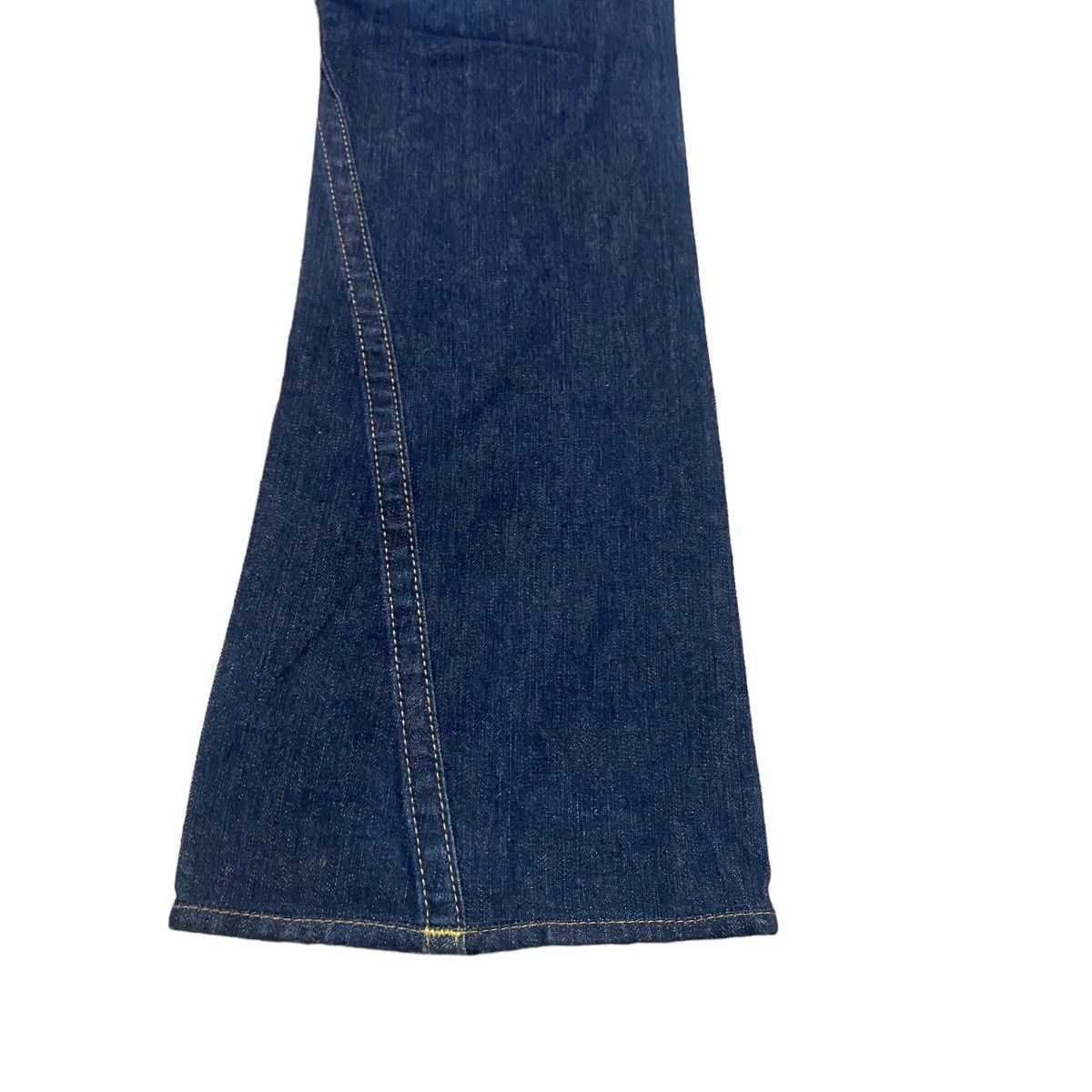 True Religion Vintage True Religion Joey Leather Flap Denim Flare Jeans Size US 31 - 16 Thumbnail