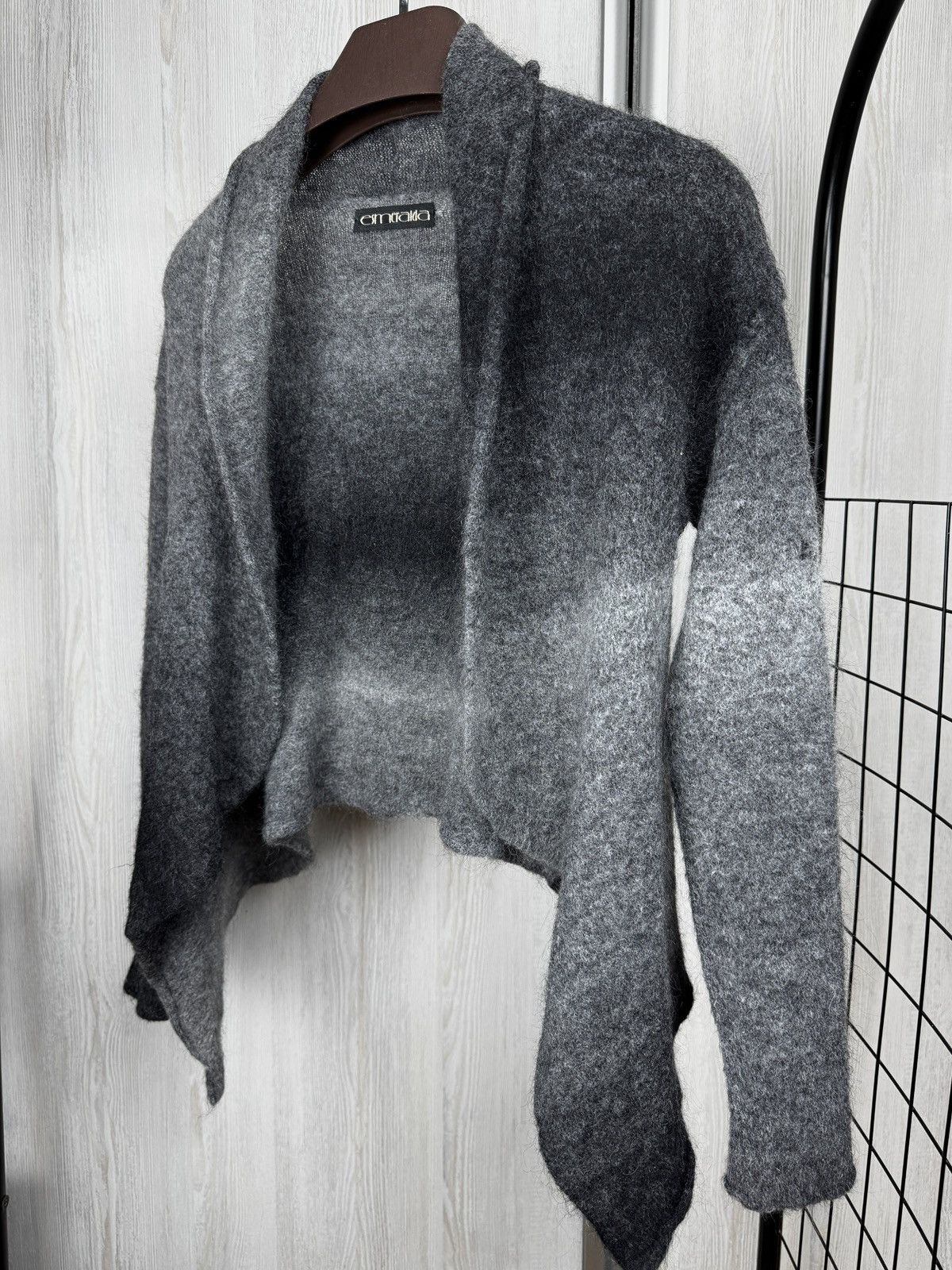 Designer Esmeralda grey lightweight sweater cardigan Germany made S/M Size S / US 4 / IT 40 - 5 Thumbnail