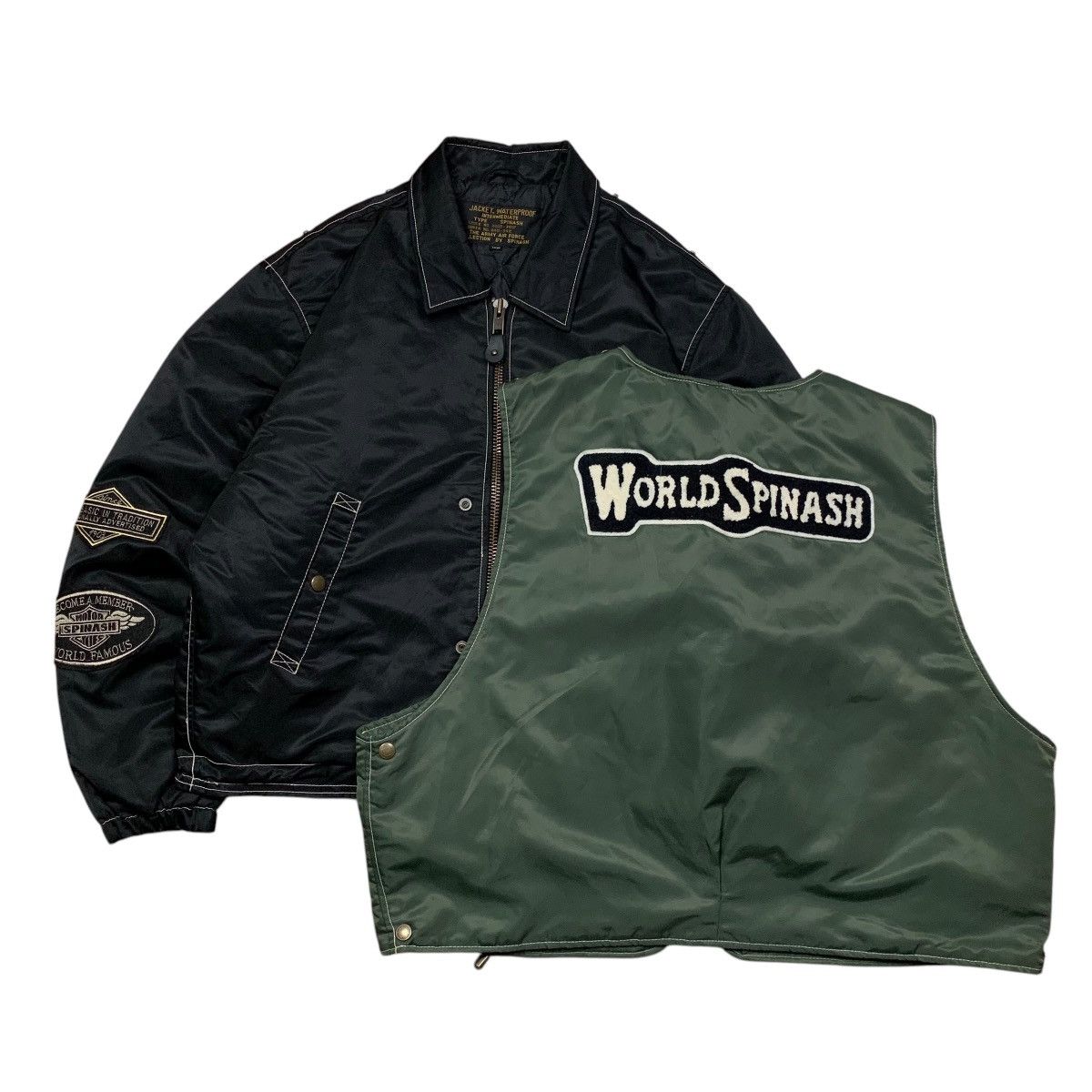 Japanese Brand Spinash Army Air Force Military Bomber Jacket Size US L / EU 52-54 / 3 - 4 Thumbnail