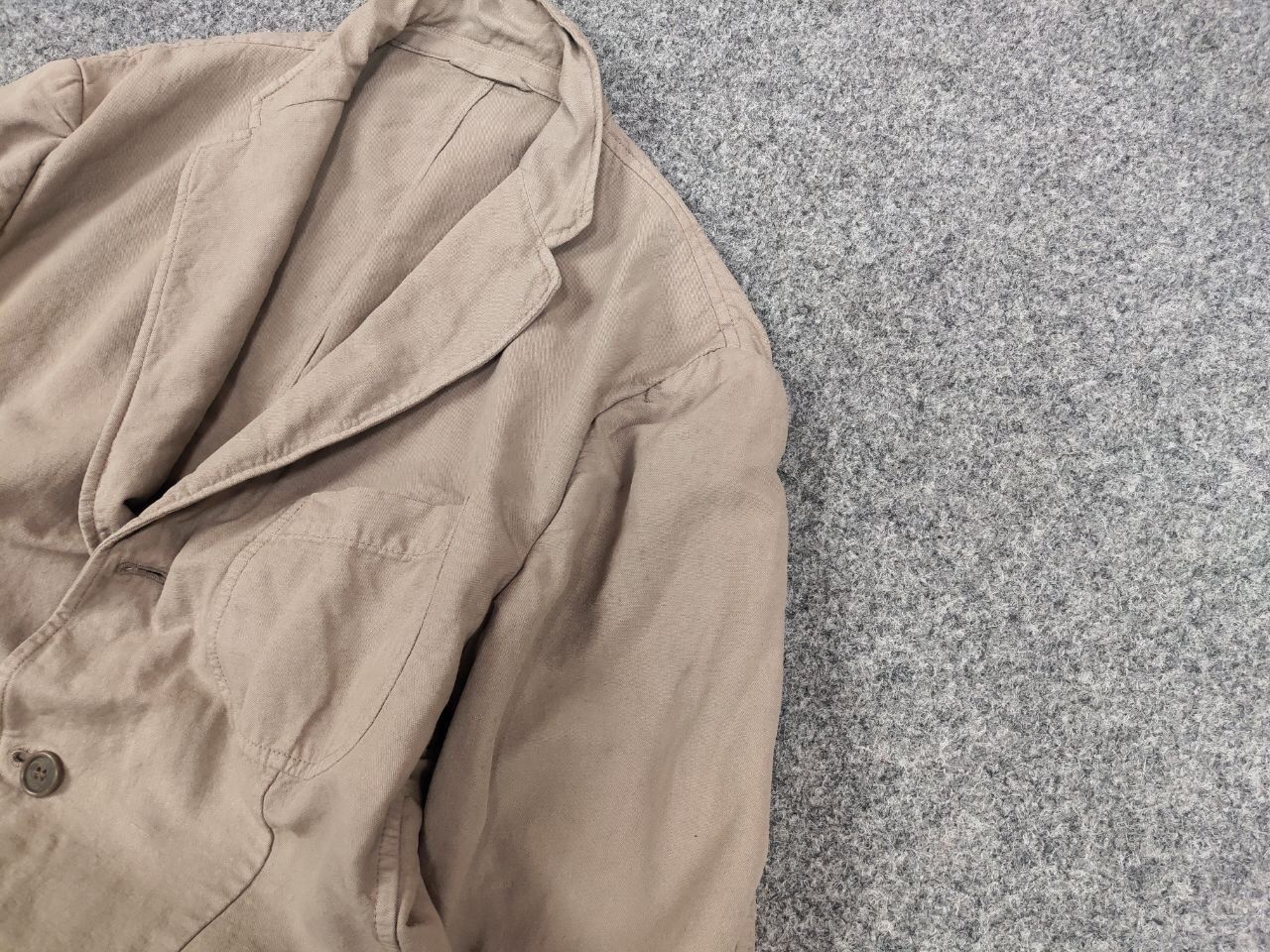 Faconnable Faconnable Cotton x Linen Beige Blazer Pocket Jacket Size US L / EU 52-54 / 3 - 4 Thumbnail