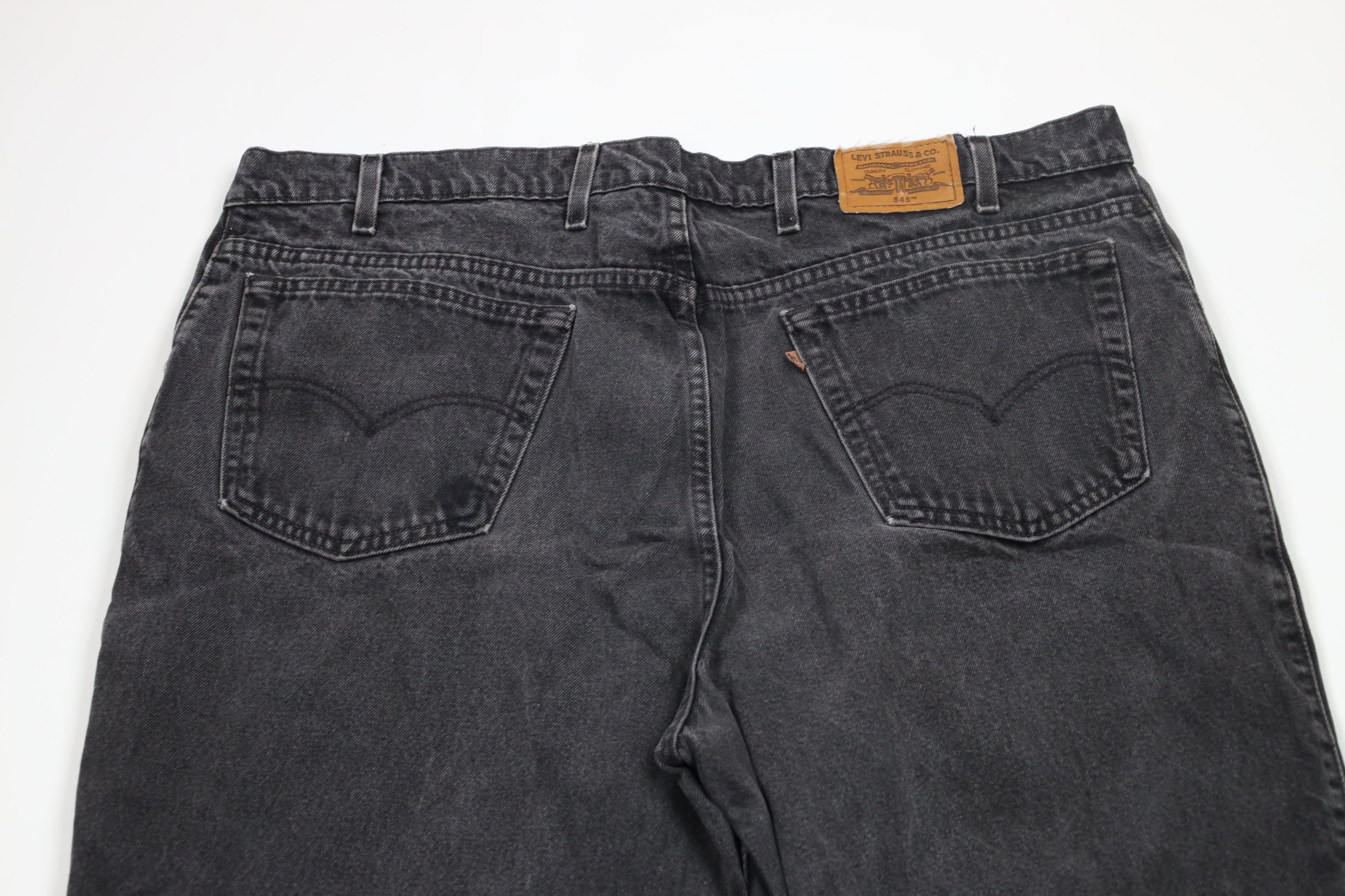 Levi's × Vintage Vintage 90s Levis 545 Loose Fit Wide Leg Denim Jeans Black Size US 44 / EU 60 - 11 Thumbnail