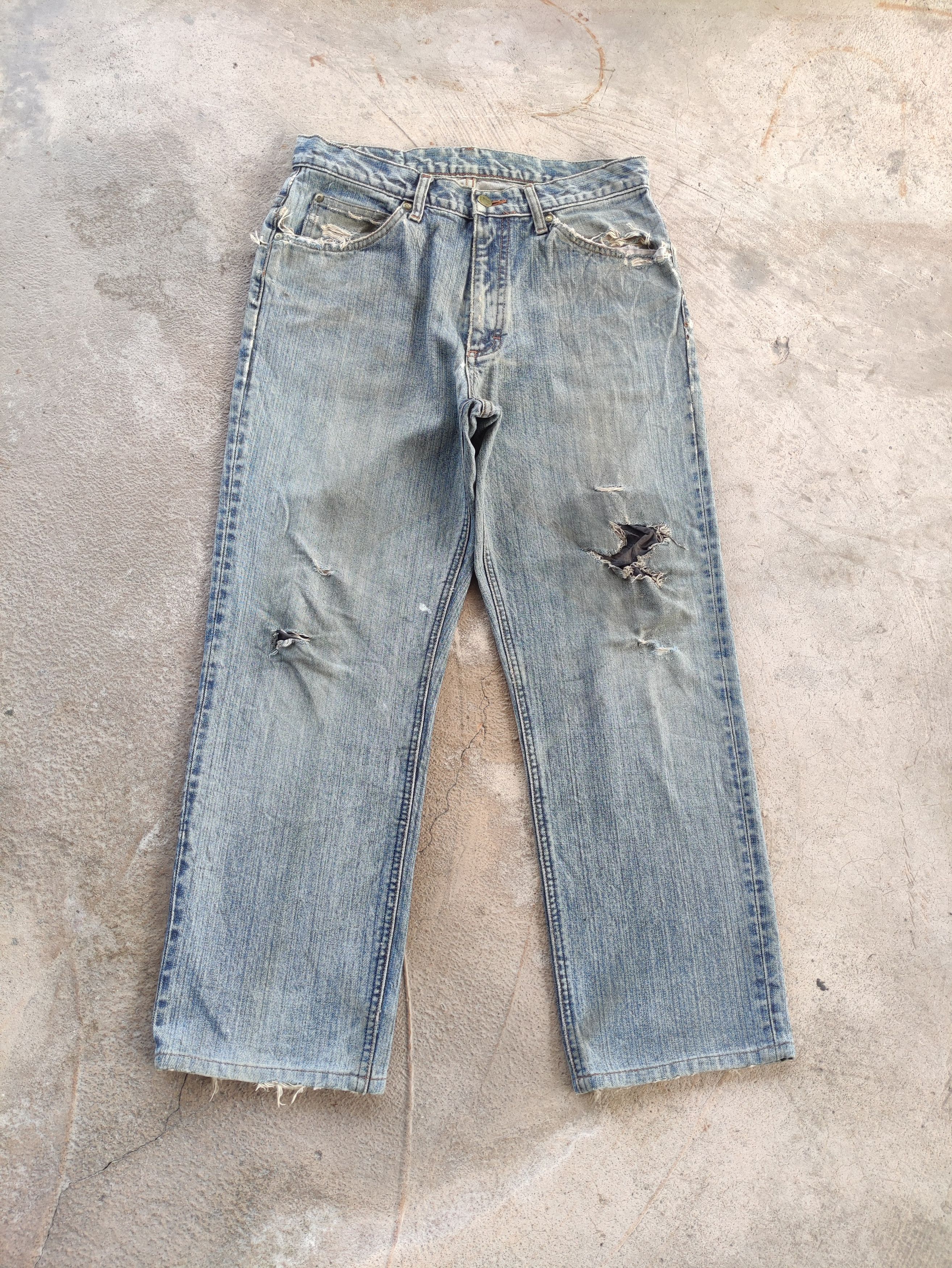 Vintage Lee Japan Jean Distressed Faded Denim Pants