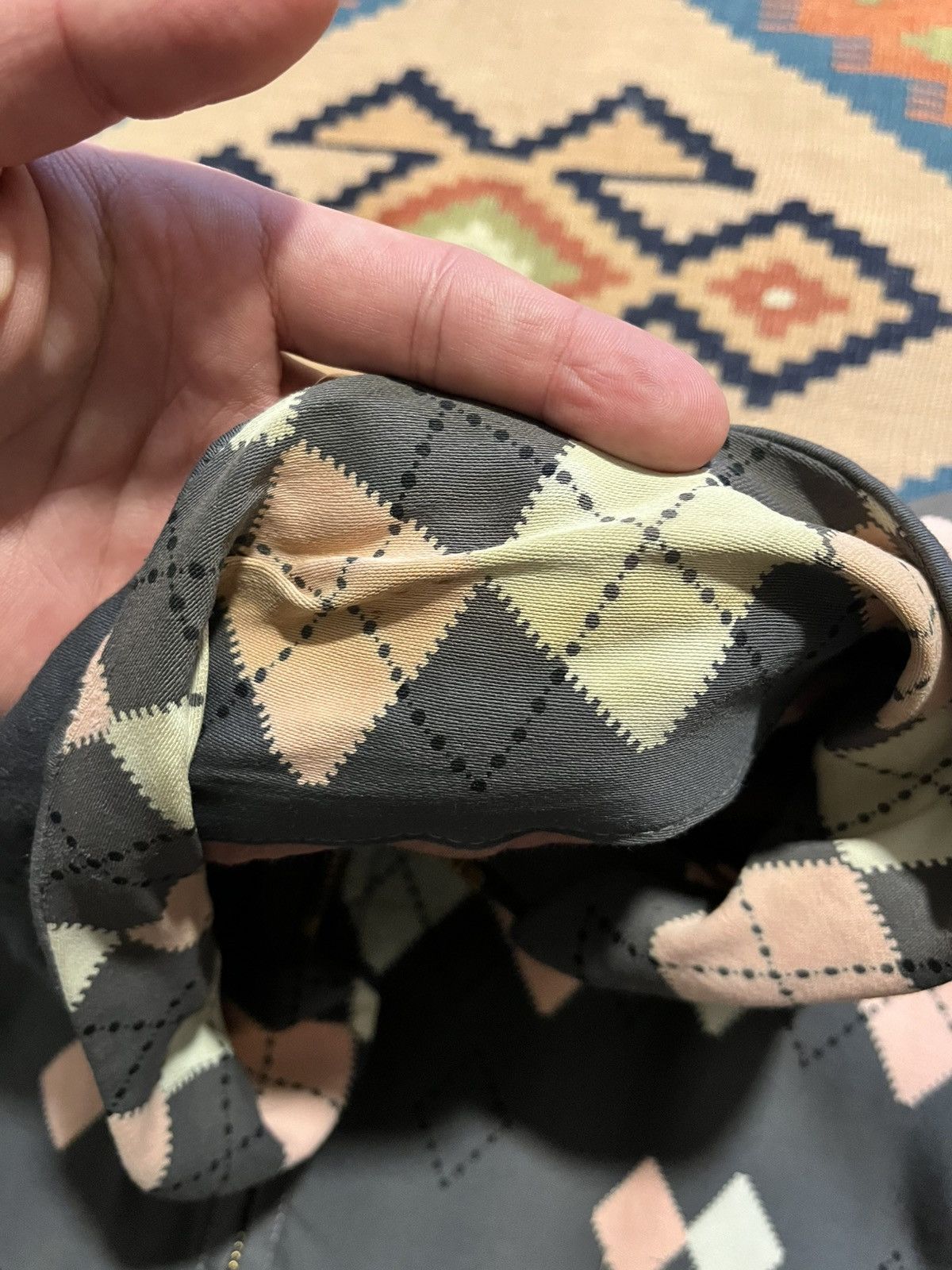 Vintage Vintage 50’s Rayon Gaberdine Atomic Argyle Ricky Jacket Sz L Size US L / EU 52-54 / 3 - 8 Thumbnail