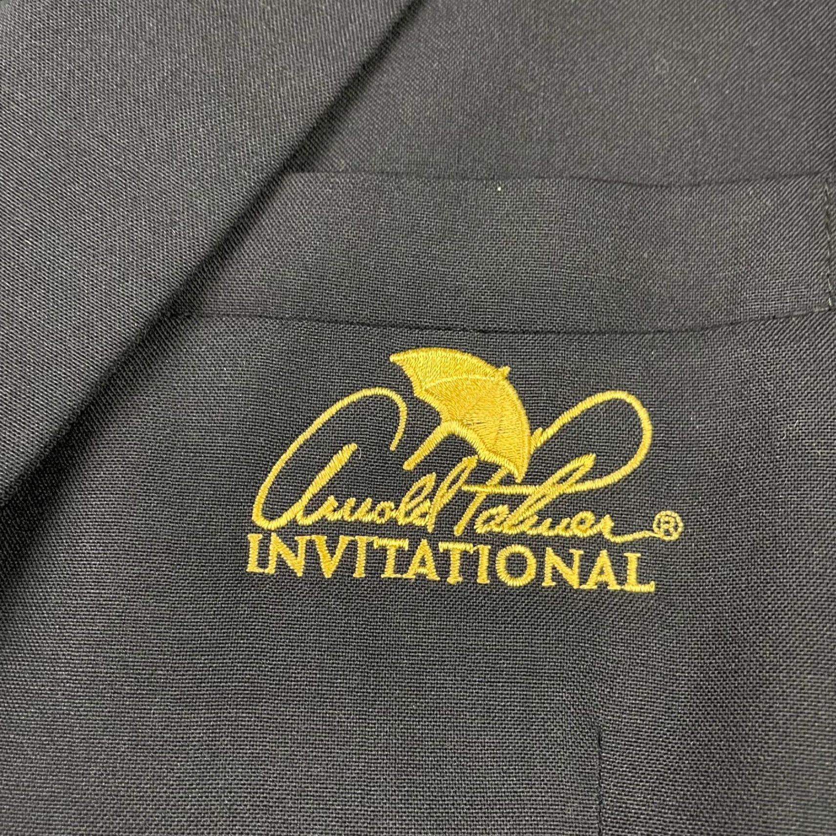 Vintage VTG Arnold Palmer Invitational Men's 2-Button Blazer Navy 43S Wool USA Short Adult Classic Notch Lapel Mens Blazer Size 46R - 5 Thumbnail