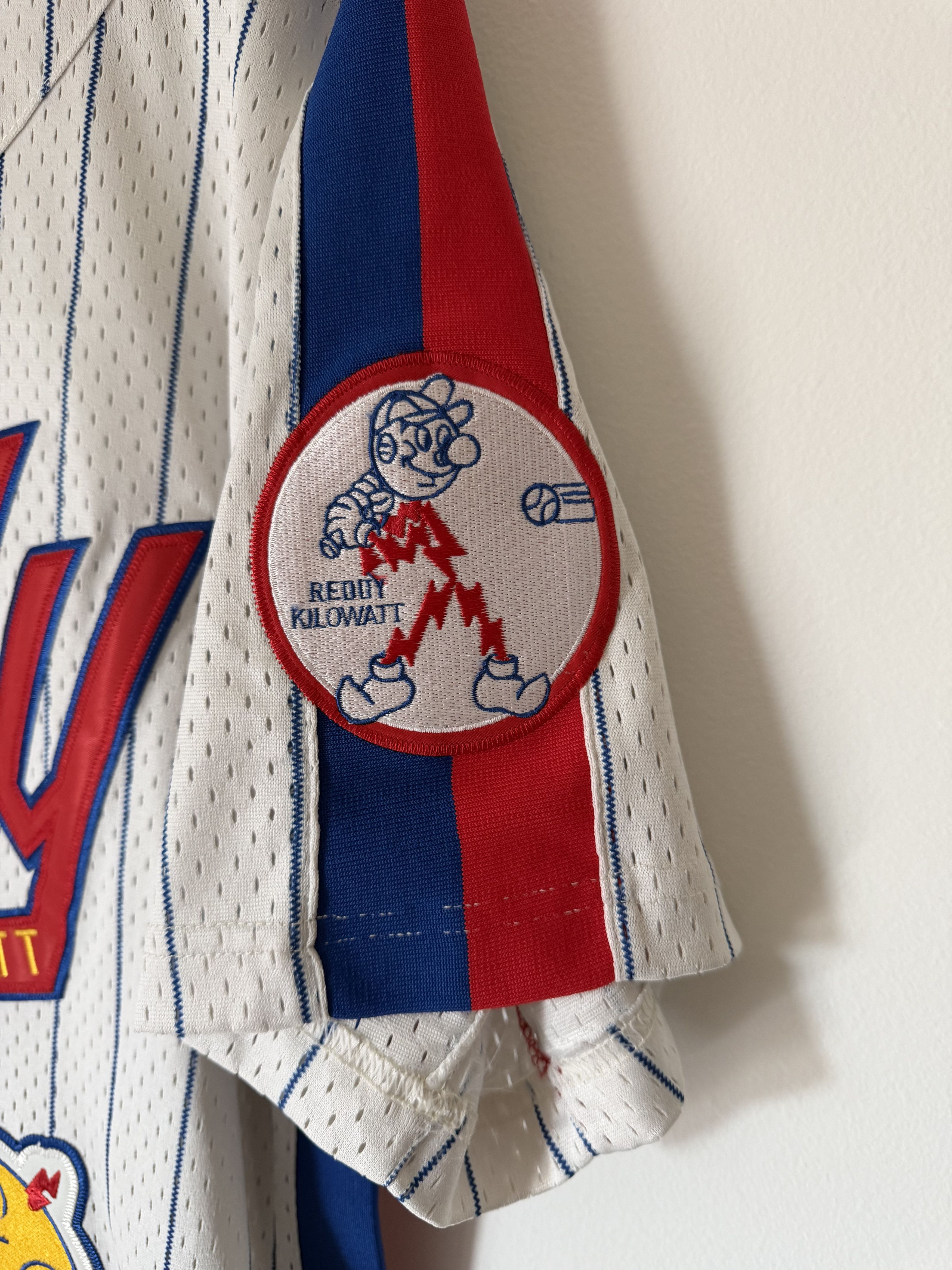 Ebbets Field Flannels Ebbets Field Reddy Kilowatt Pinstripe Mesh Jersey Size US XL / EU 56 / 4 - 3 Thumbnail
