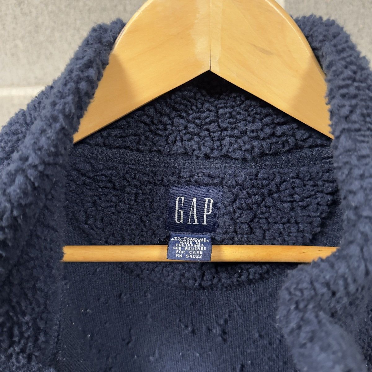 Gap Vintage Gap Navy Blue Zip Up Fleece Jacket Wide Boxy Size US XXL / EU 58 / 5 - 3 Thumbnail