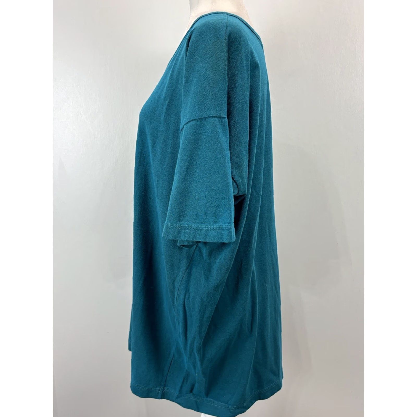 Vintage VINTAGE Liz & Jane T-Shirt S/M Teal Oversized Casual Short Sleeve Made in USA Size S / US 4 / IT 40 - 2 Thumbnail