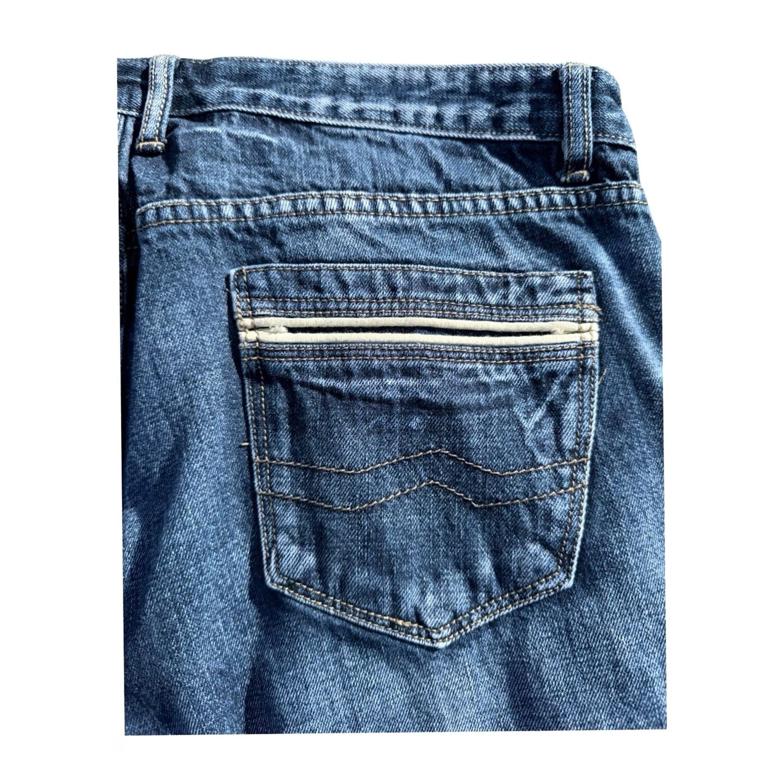 Alfani VINTAGE Alfani Jeans Dark Blue Embroidered 38x30 Straight Men Sz 38 Regular Inseam 30 Mens Size US 38 / EU 54 - 4 Thumbnail