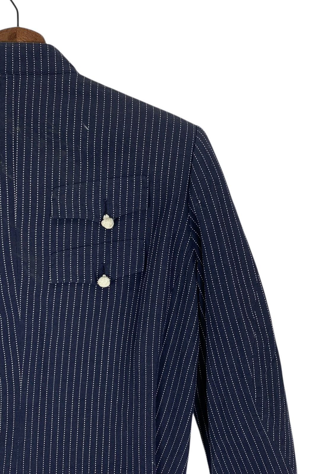 Kansai Yamamoto Kansai Yamamoto Japan Striped Indigo Women Jacket Wabash Size S / US 4 / IT 40 - 7 Thumbnail