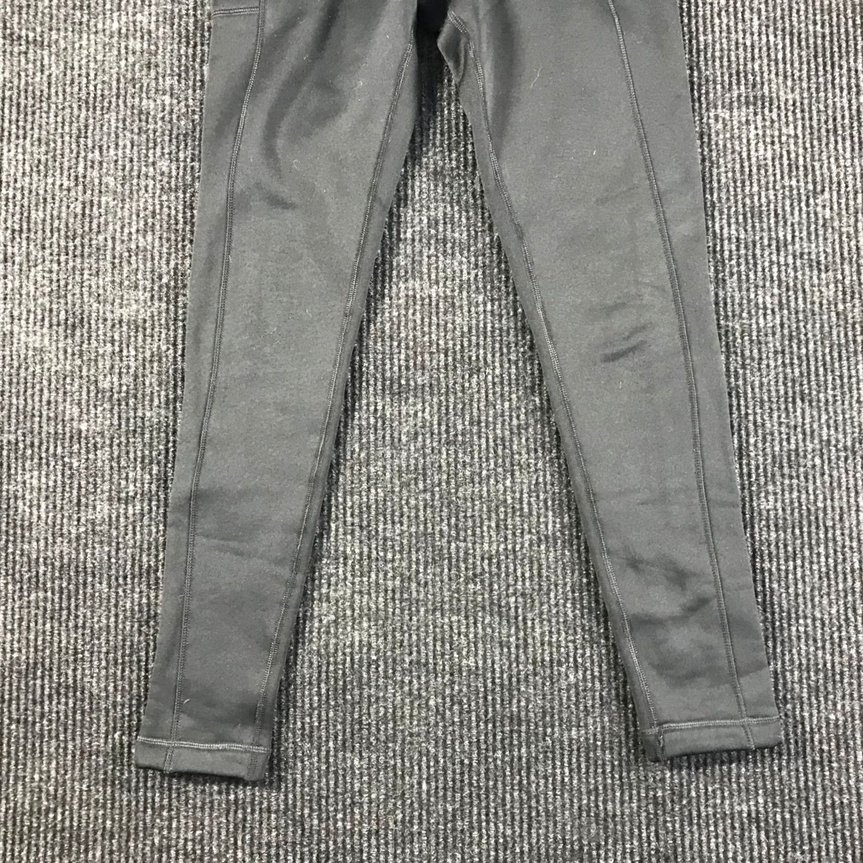 Vintage VINTAGE Title Nine Womens Black Fleece Lined Athletic Leggings Pockets Size S Size 28" / US 6 / IT 42 - 3 Thumbnail