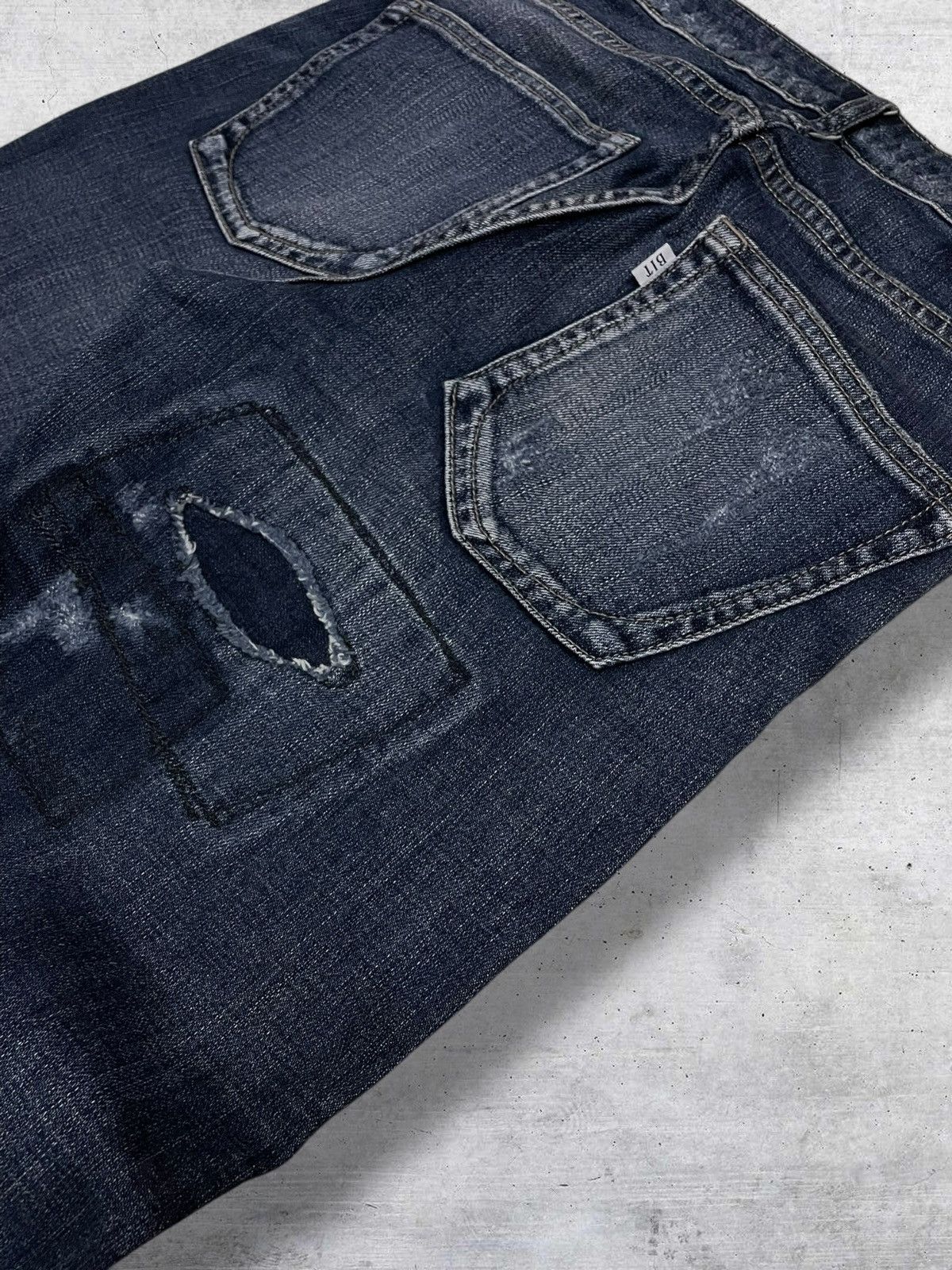 Kapital VINTAGE BIT BLUE 90S JAPAN DESIGNER DISTRESSED RIPPED JEANS Size US 29 - 14 Thumbnail