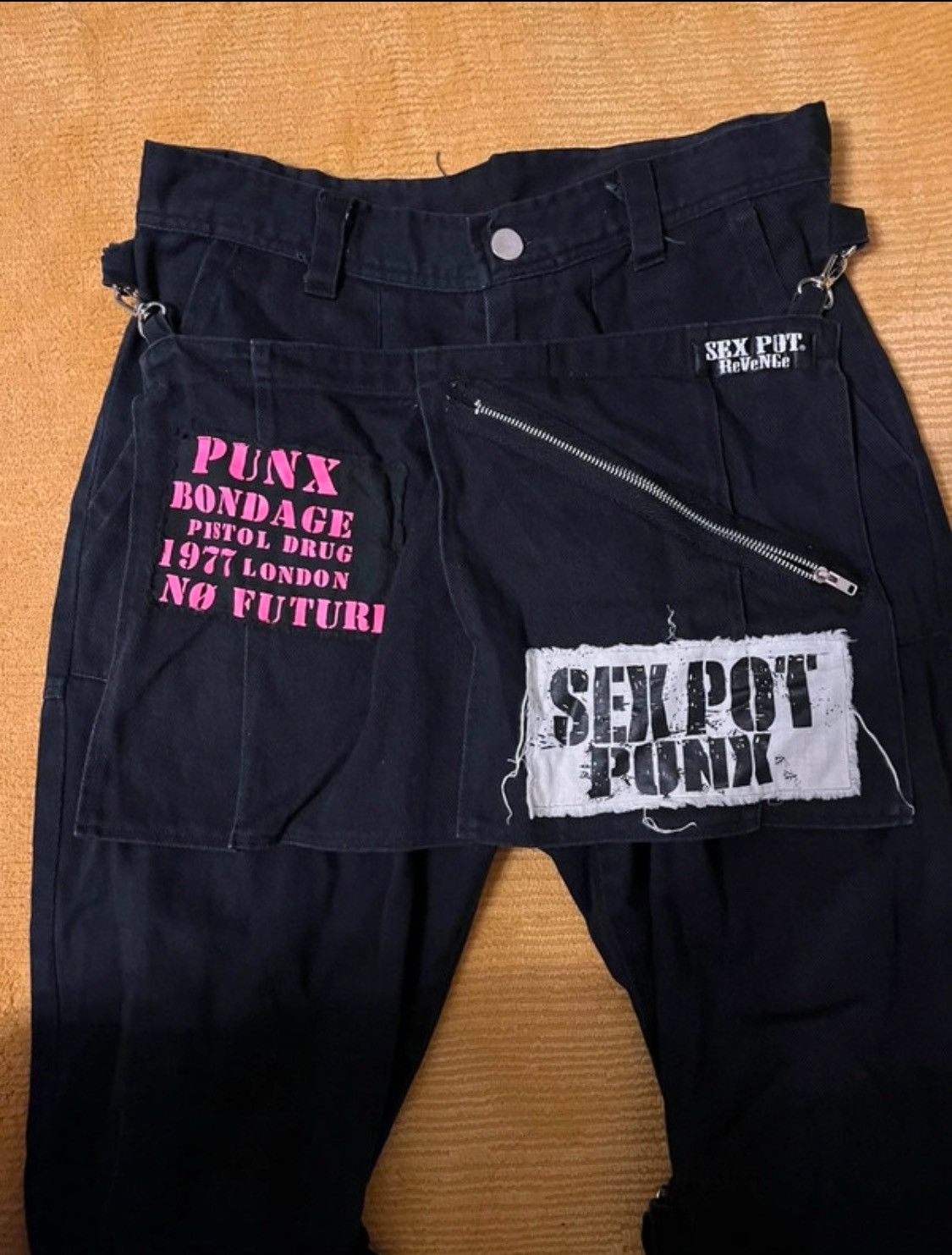 Sex Pot ReVeNGe Sex pot revenge punk bondage skirt overlay pants Size 27" / US 4 / IT 40 - 3 Thumbnail