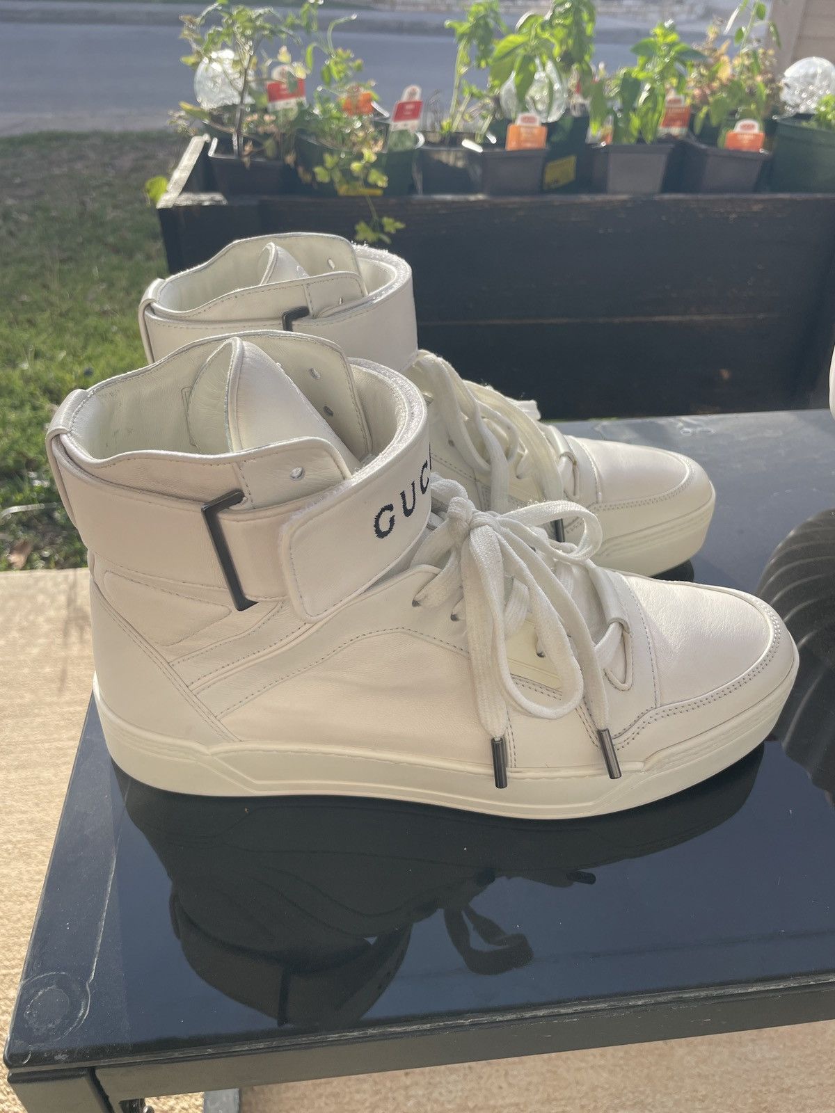 Gucci Miro Soft/Nappa Pantoufle (Bianco Great white) Size US 9.5 / EU 42-43 - 6 Thumbnail