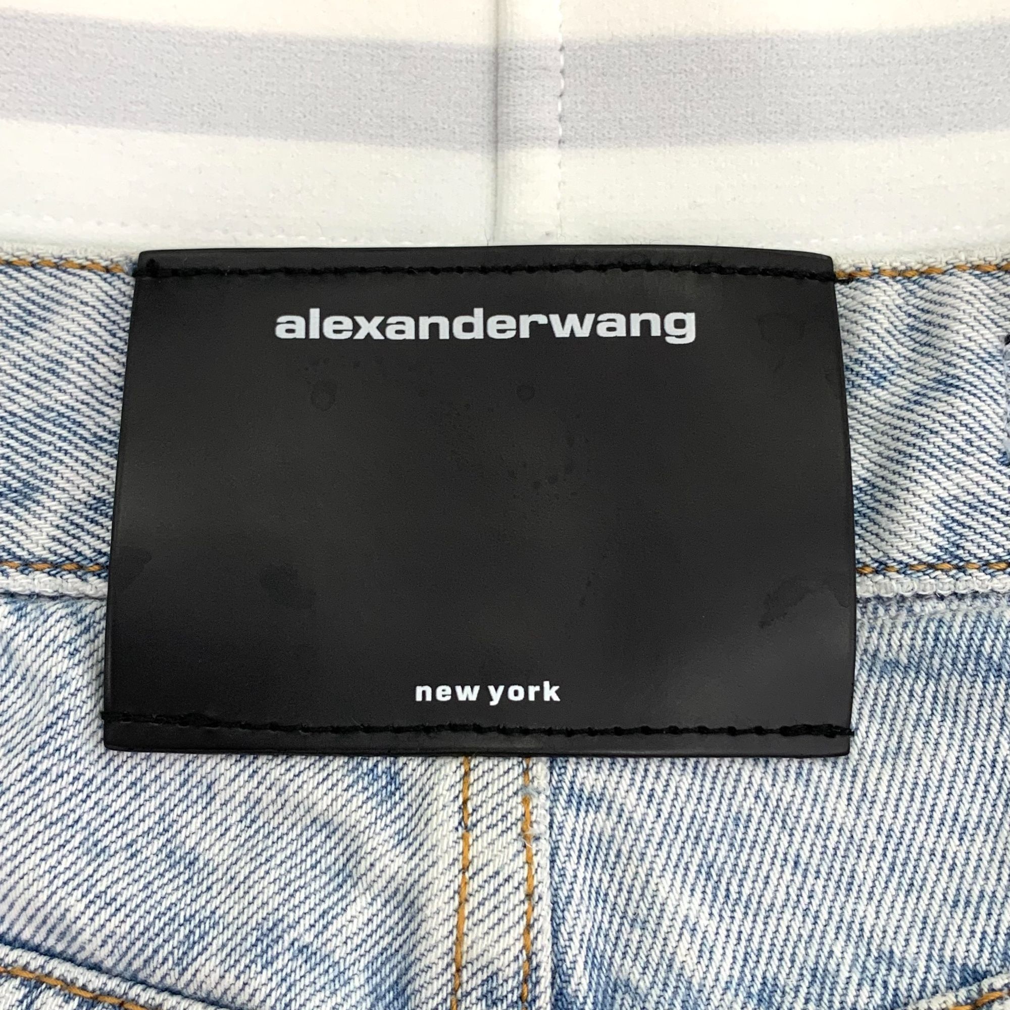 Alexander Wang Alexander Wang Light Blue Cotton Casual Patchwork Jeans Size Size 27" / US 4 / IT 40 - 2 Thumbnail