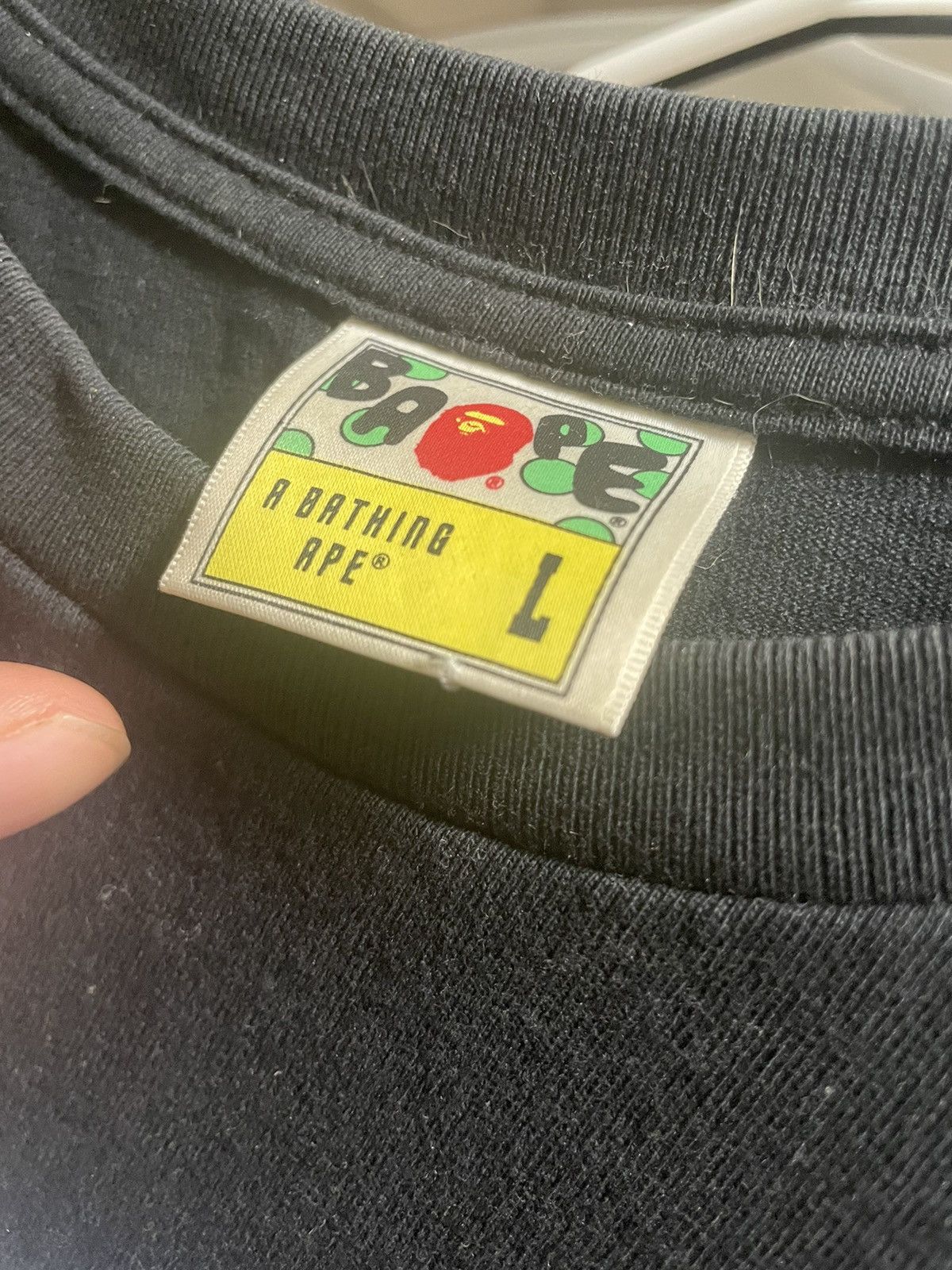 Bape Bape tee black L Size US L / EU 52-54 / 3 - 3 Thumbnail