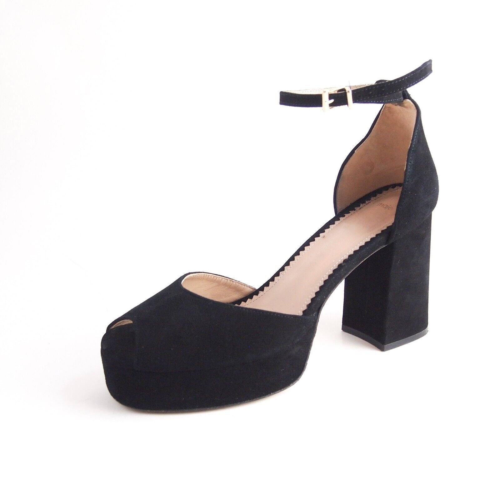 Maje Maje Platform Sandals Black Suede Size US 10 EU 40 Size US 10 / IT 40 - 1 Thumbnail